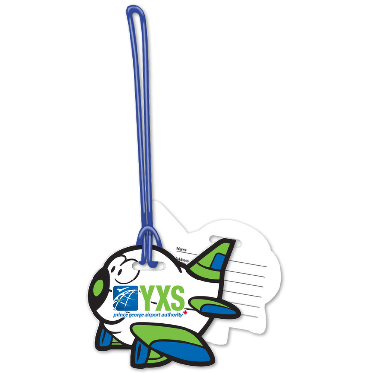 Custom Write-On Luggage Tags .020 Plastic (7 sq/in) Full Colour - 6" Loop