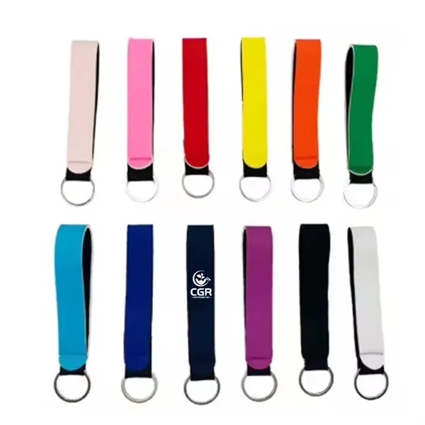 Neoprene Wristlet Keychain with Versatile Holder