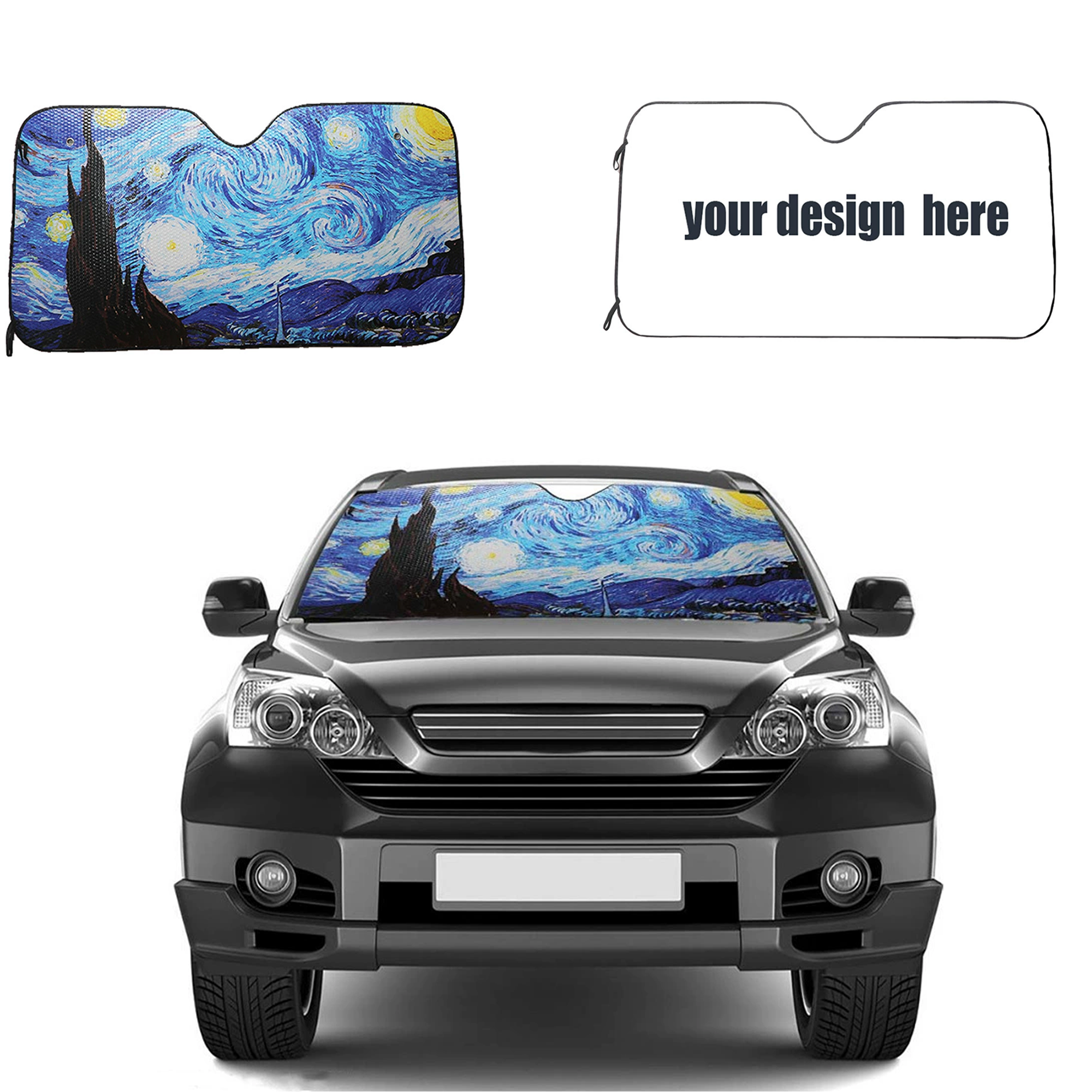 Folding Front Windshield Sunshade 2