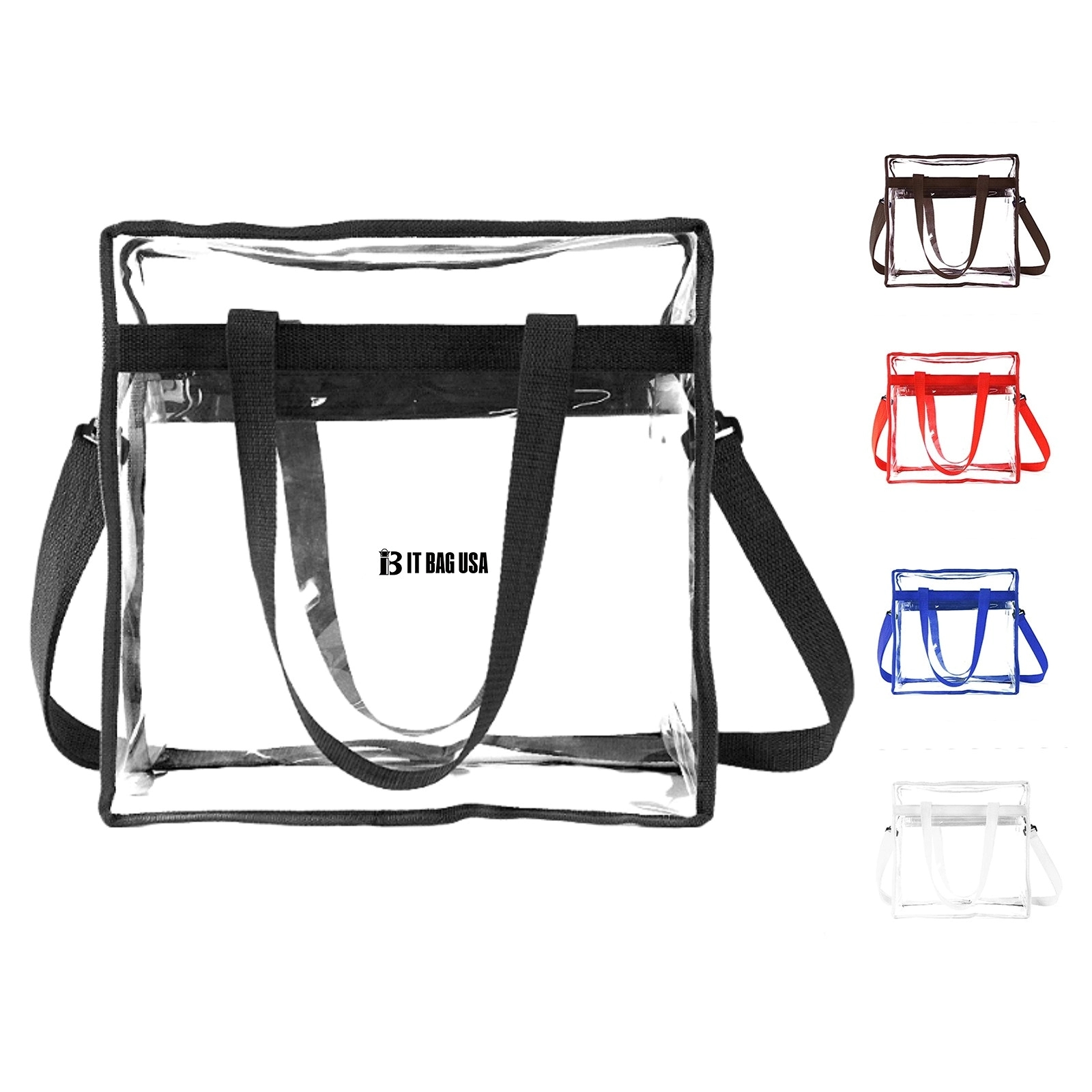 Clear Tote Bag Adjustable Strap Stadium Approved 3