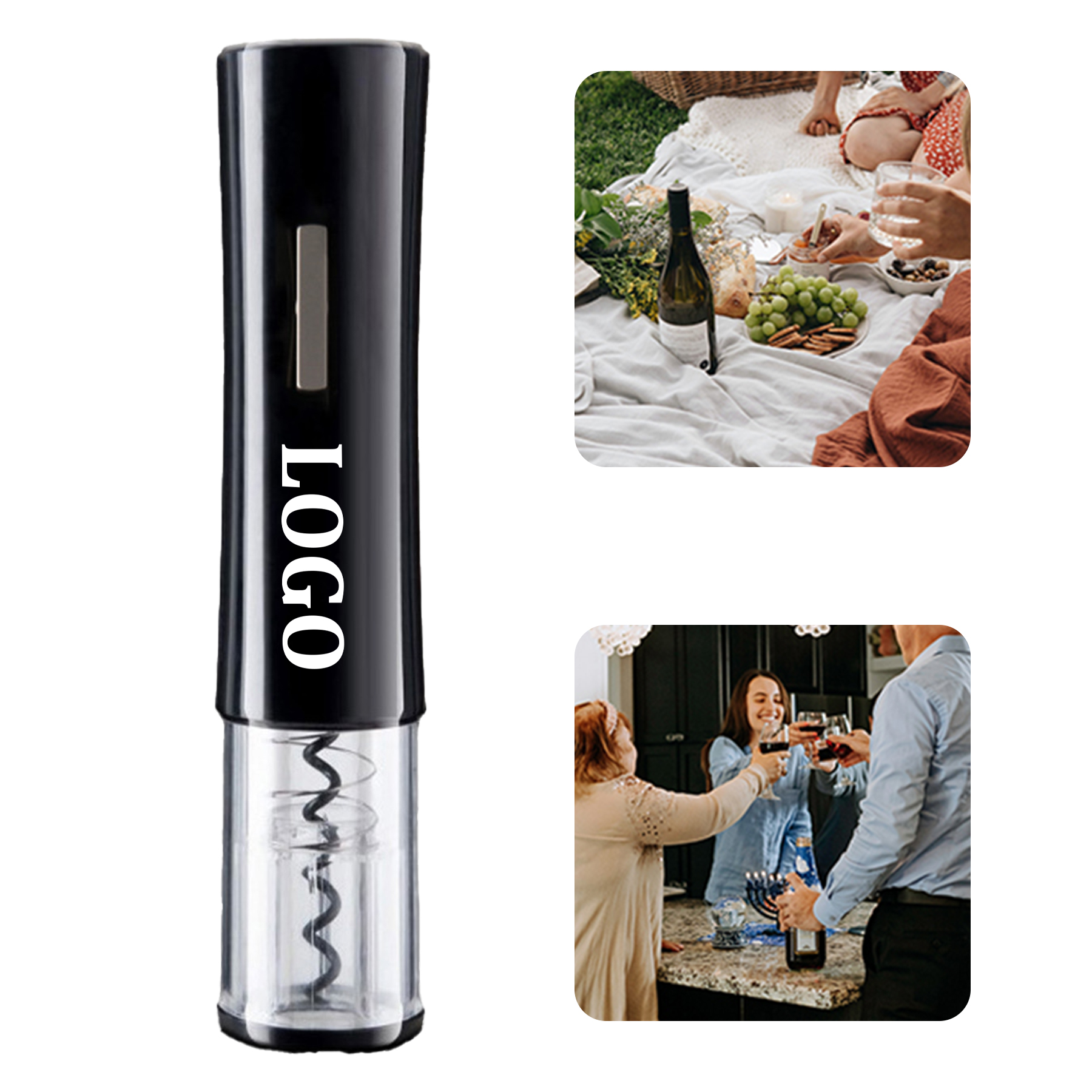 Automatic Electric Wine Bottle Corkscrew Opener with Foil Cutter 2