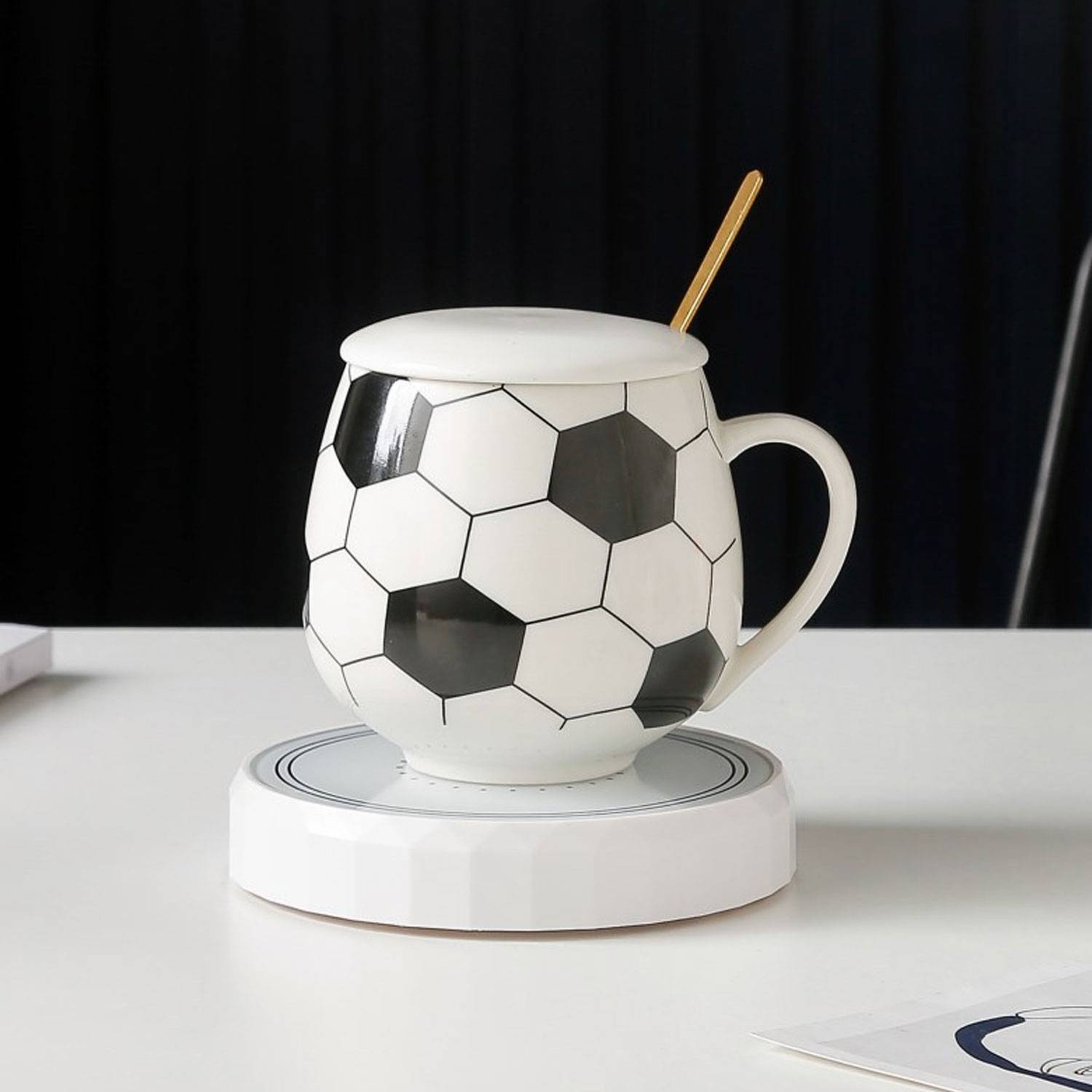 14oz Coffee, Tea, & Hot Drinks Ceramic Soccer Mug gift box 7