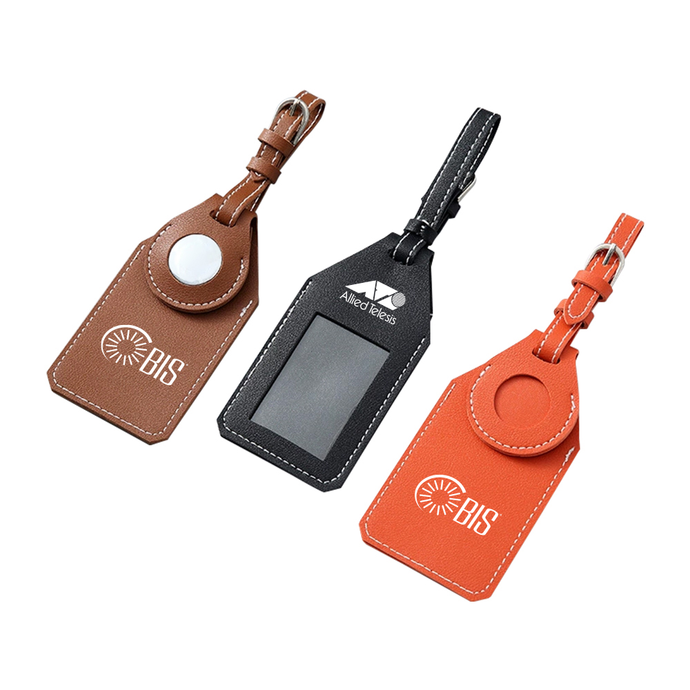PU Luggage Tag with AirTag Slot 5