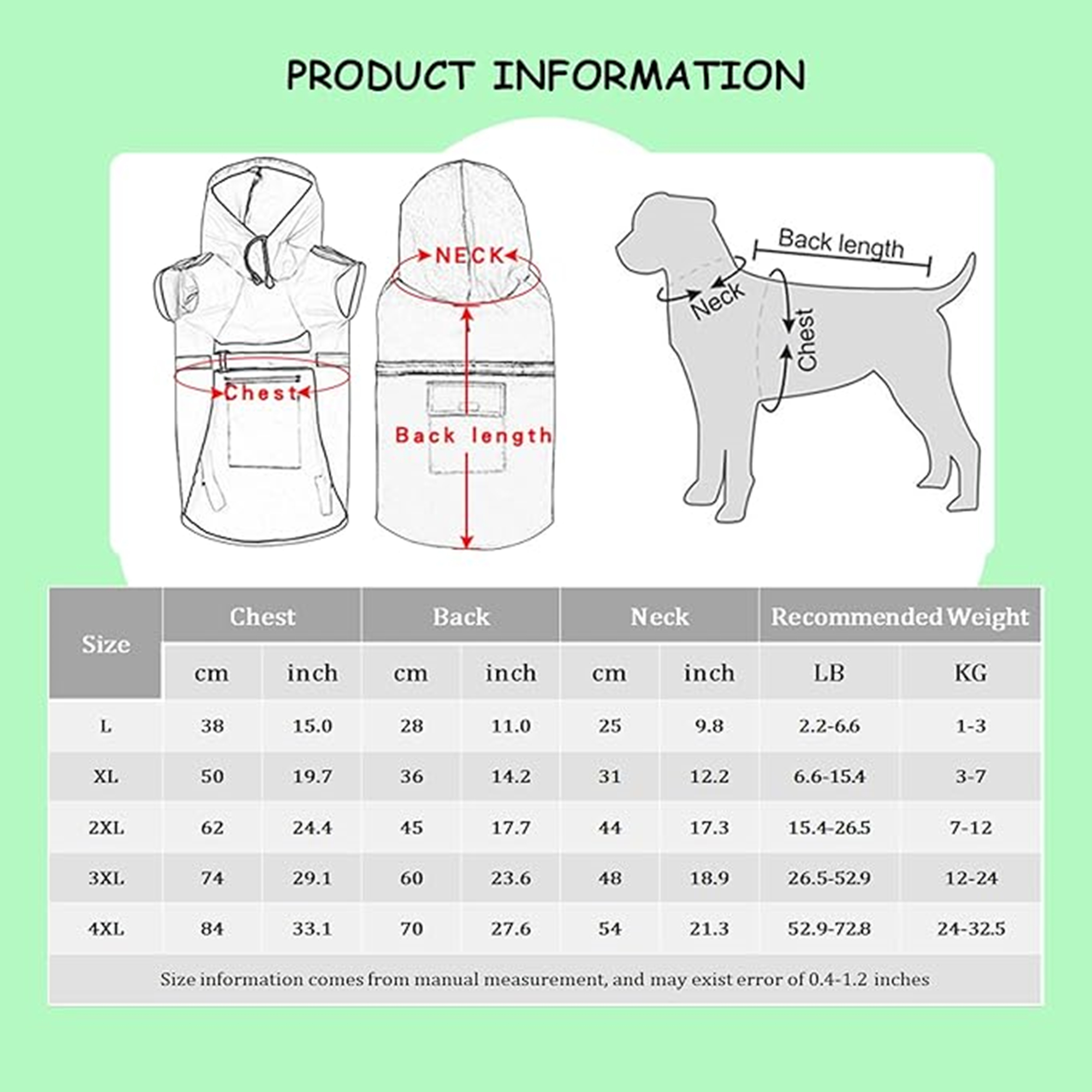 Adjustable Large Dog Raincoat 5