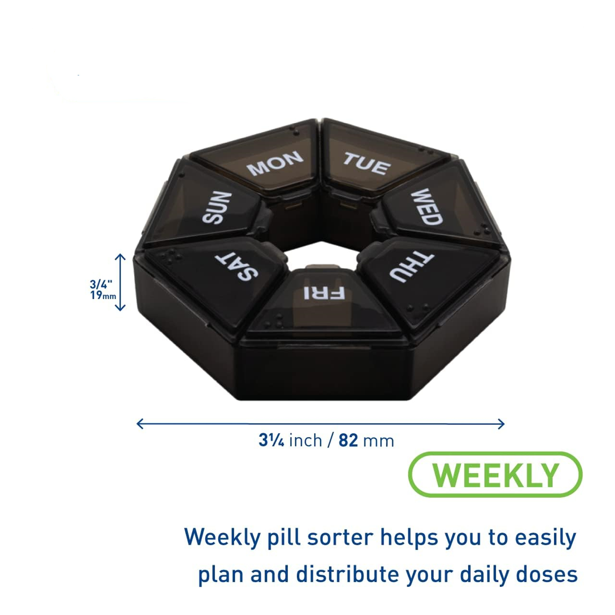 Portable Travel Pill Box Dispenser 2