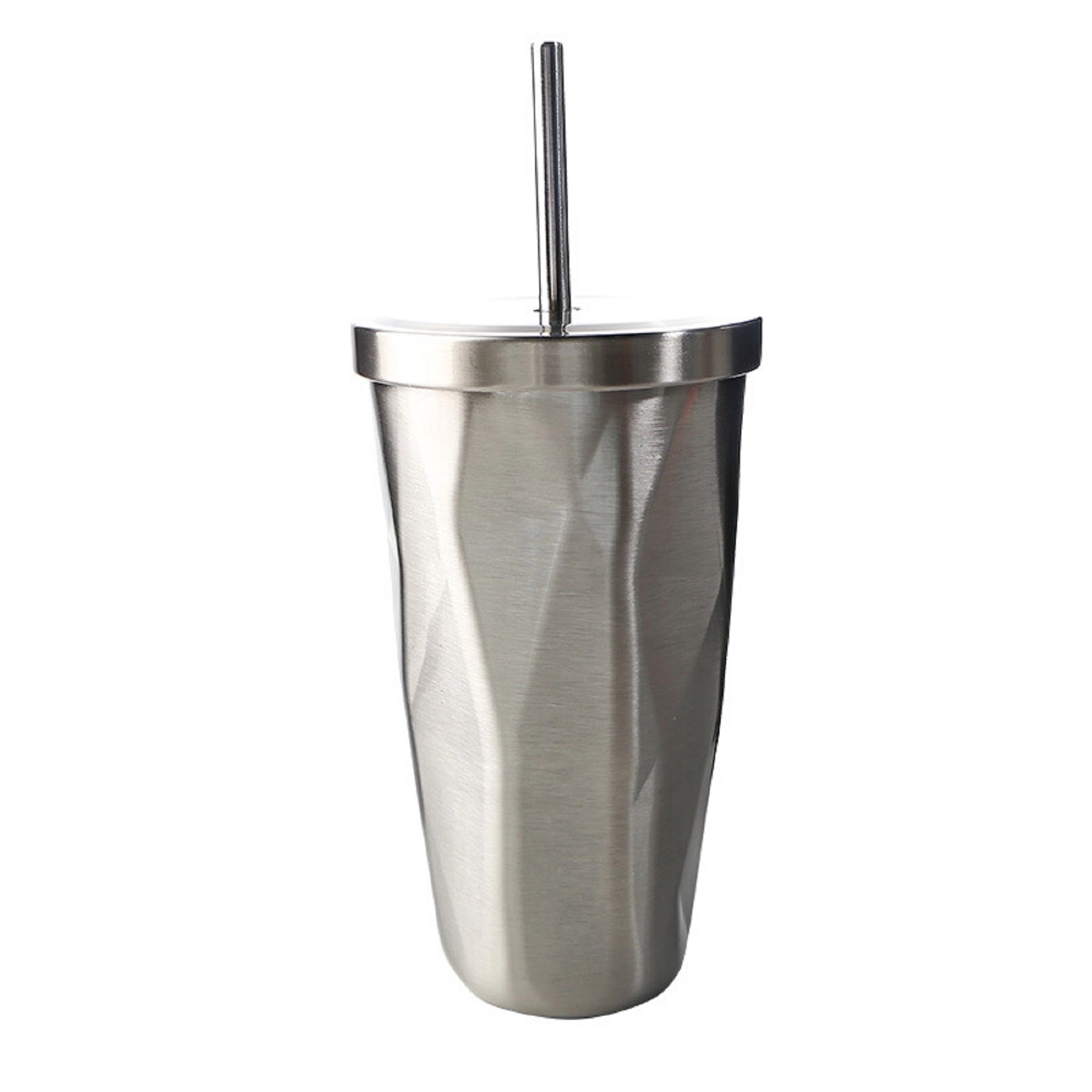 17 oz Irregular Stainless Steel Straw Mug 7