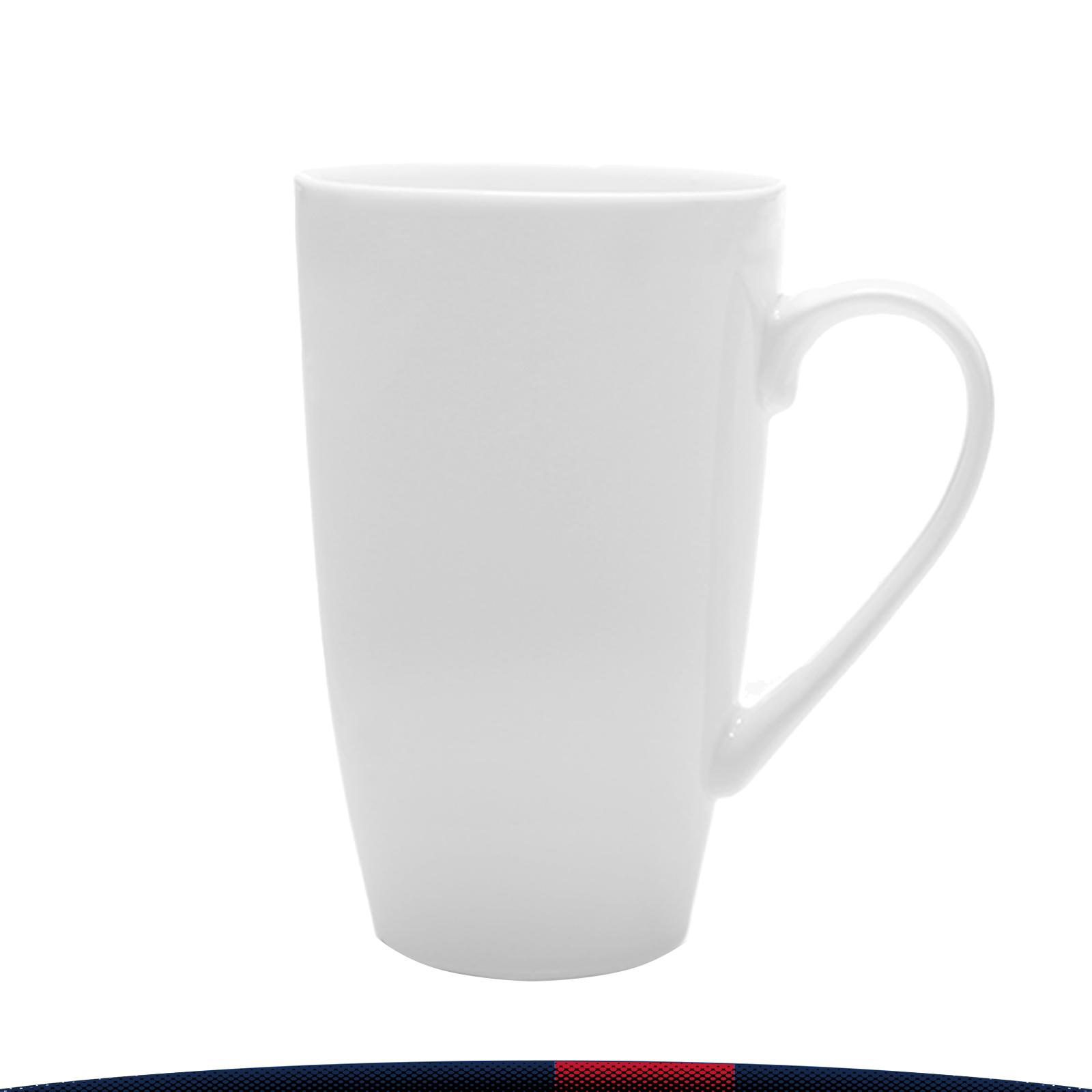 13 oz. Twirla White Ceramic Tall Mugs 5