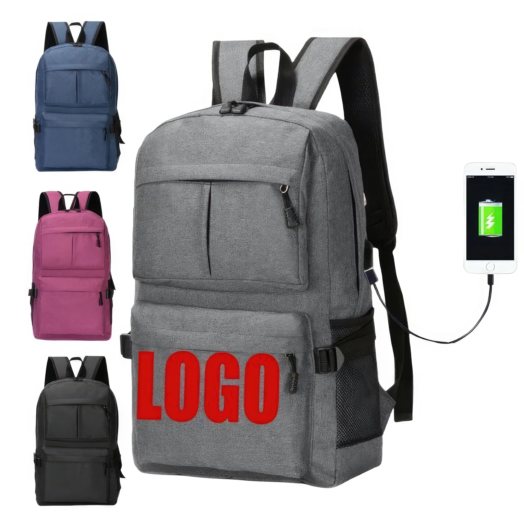 Business Travel School Laptop Backpack with USB Port 1