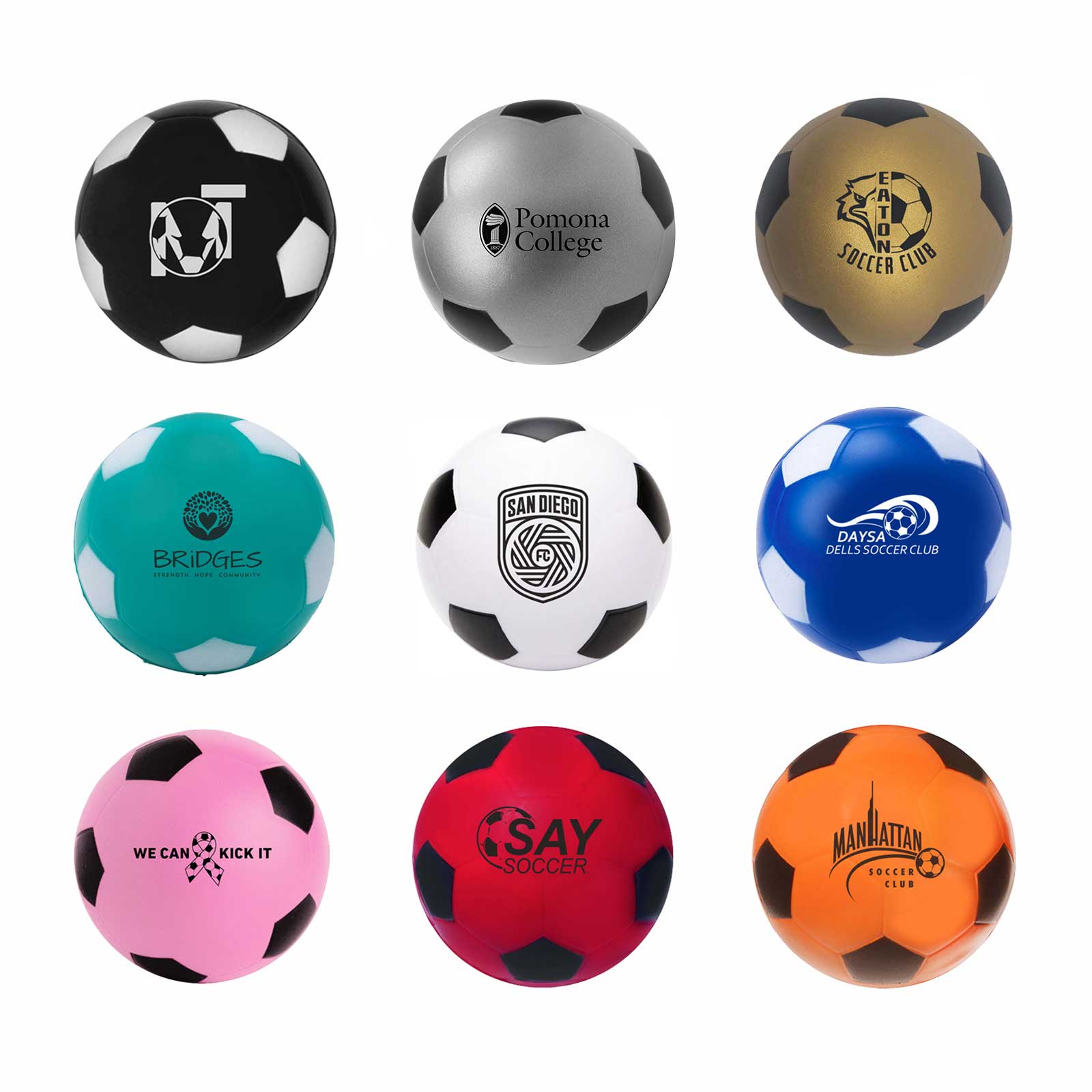 2 1/2" Soccer Ball Stress Reliever
