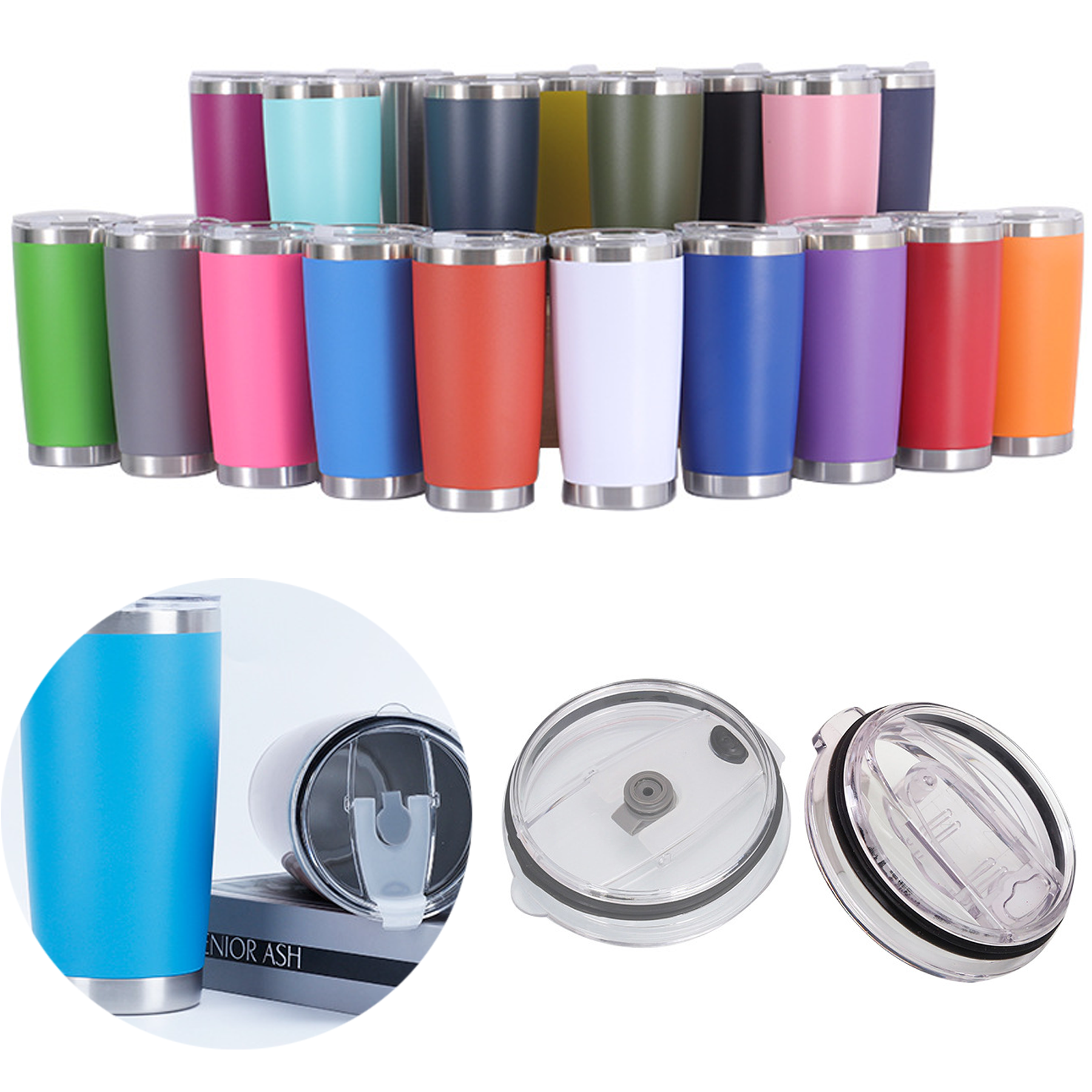 20oz Stainless Tumbler Cup With Lid 1