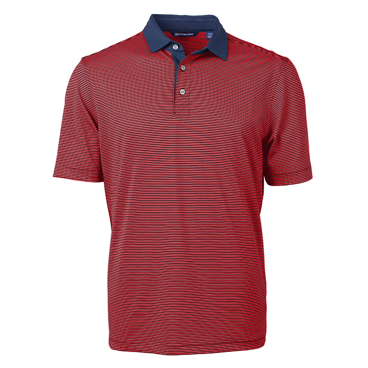 Cutter and Buck Virtue Eco Pique Micro Stripe Recycled Polo 10