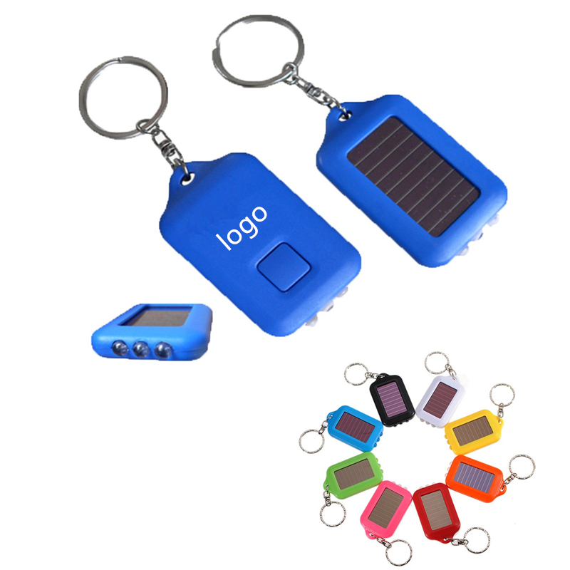 Solar Powered LED Keychain Flashlight 2