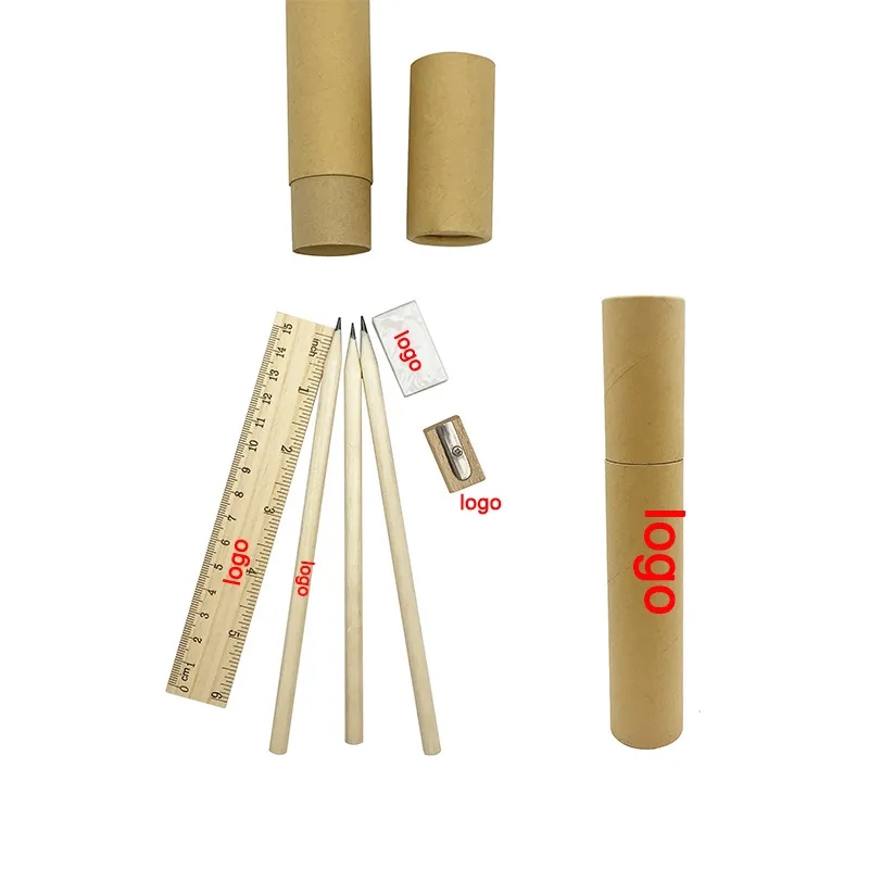 Wooden Pencil Stationery Set 3