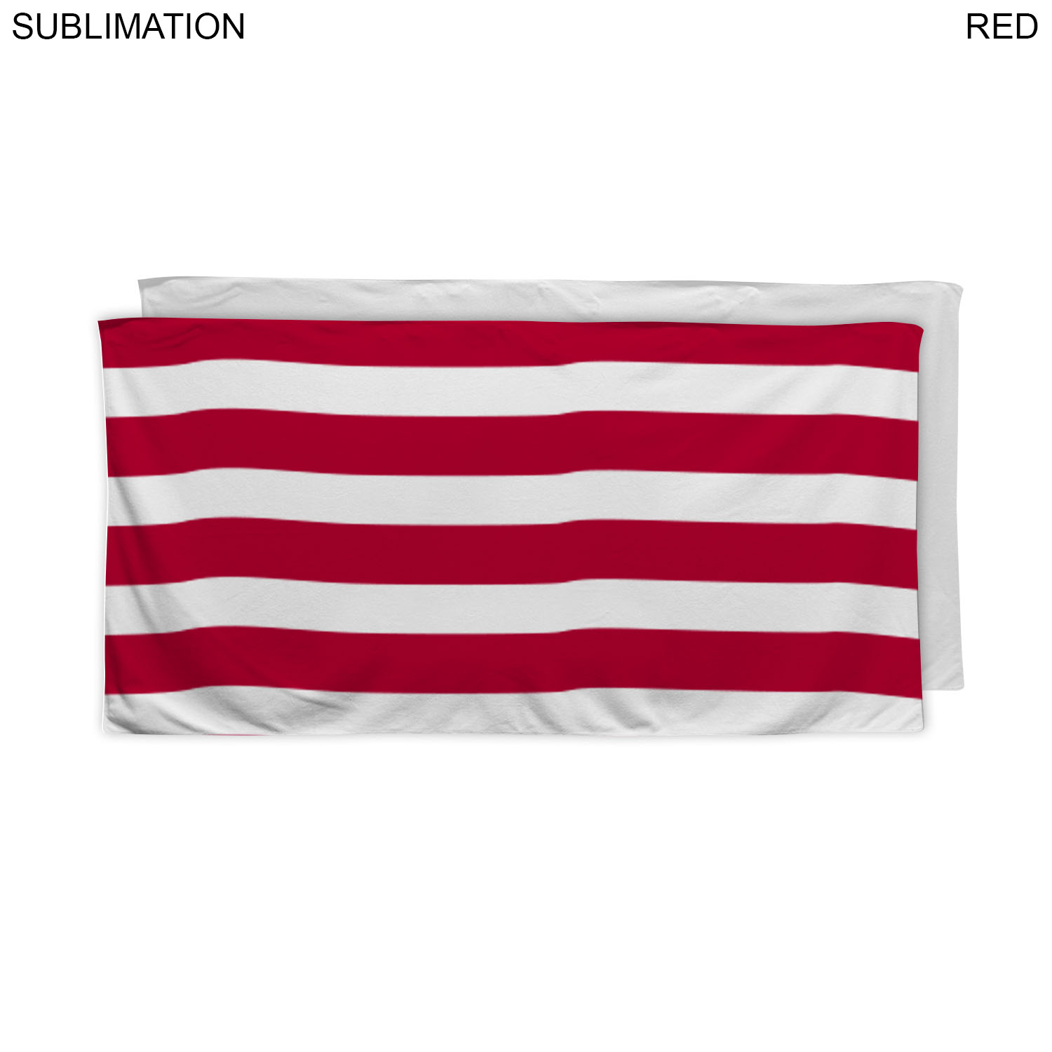 48 Hr Quick Ship - Cabana Stripe Sublimated Plush and Soft Velour Terry Beach Towel, 30x60 16