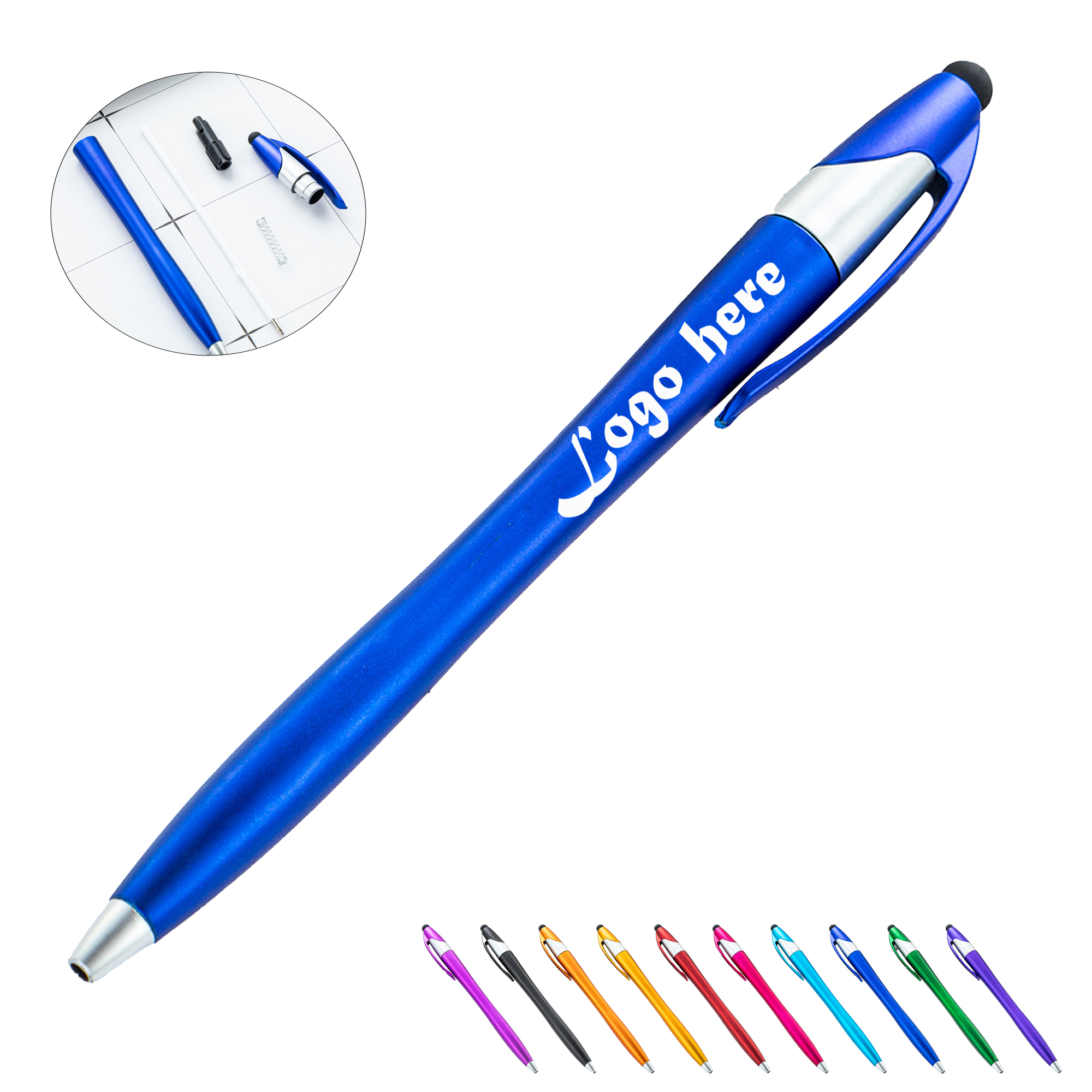 Custom Ballpoint Pen with Stylus 2