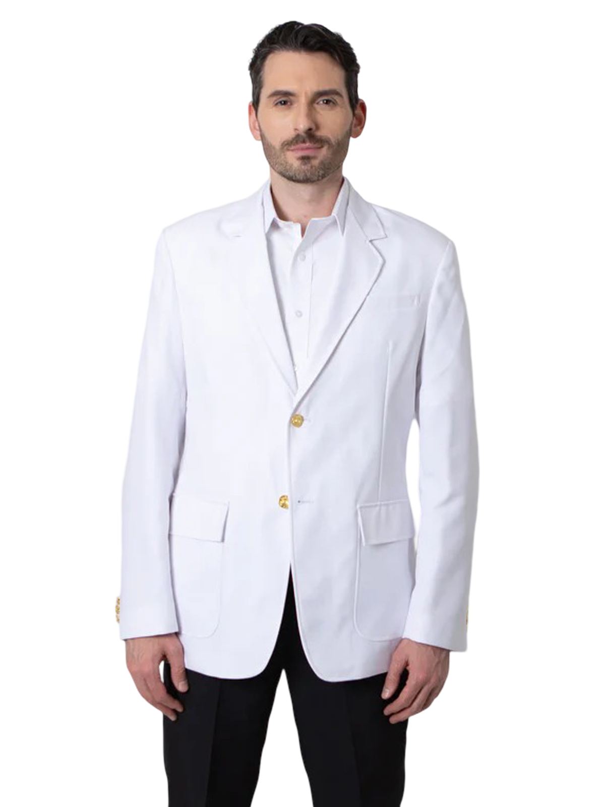 Executive Apparel - Men's 6-Pocket Single-Breasted White Blazer