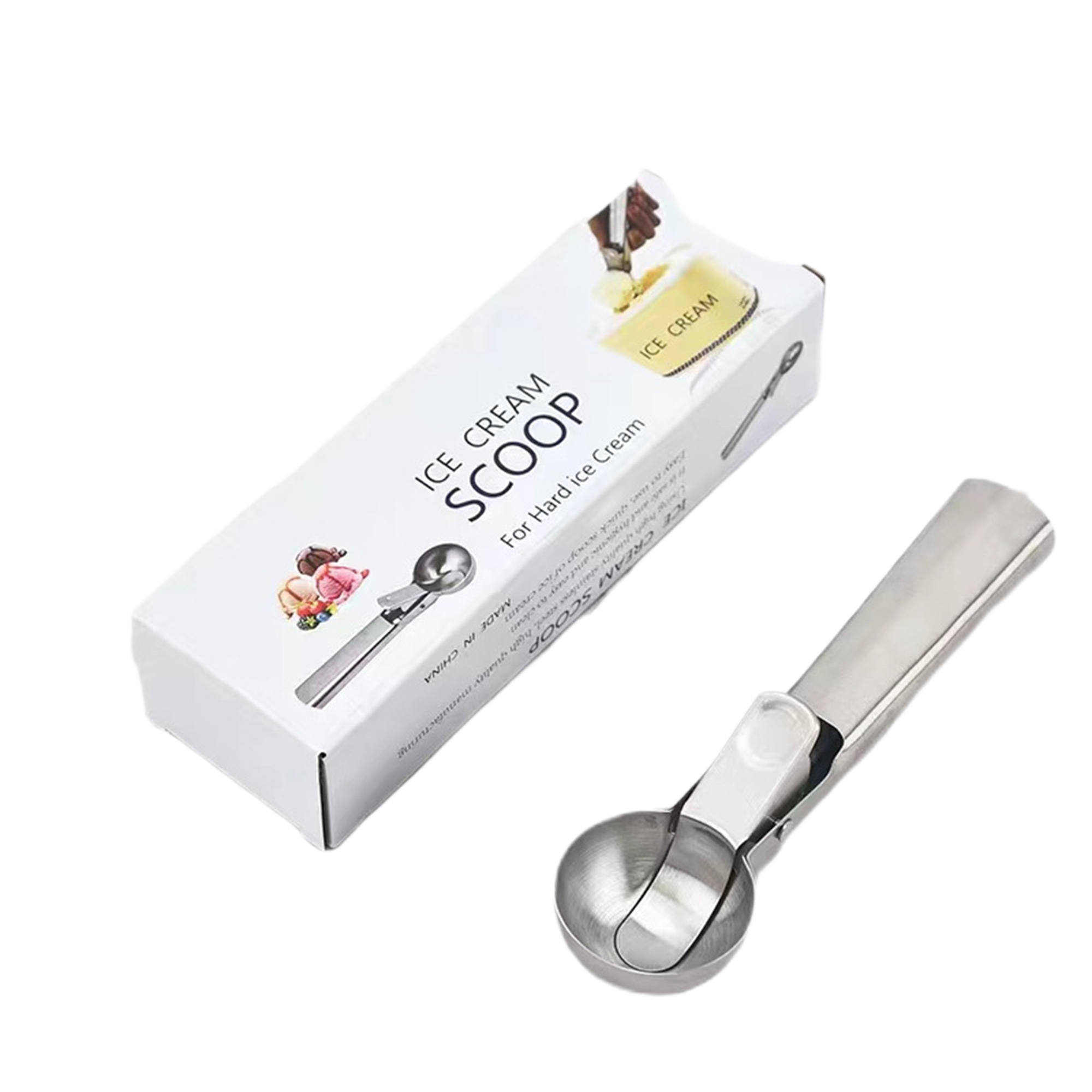 MOQ100 Stainless Rebound Ice Cream Scoop 4