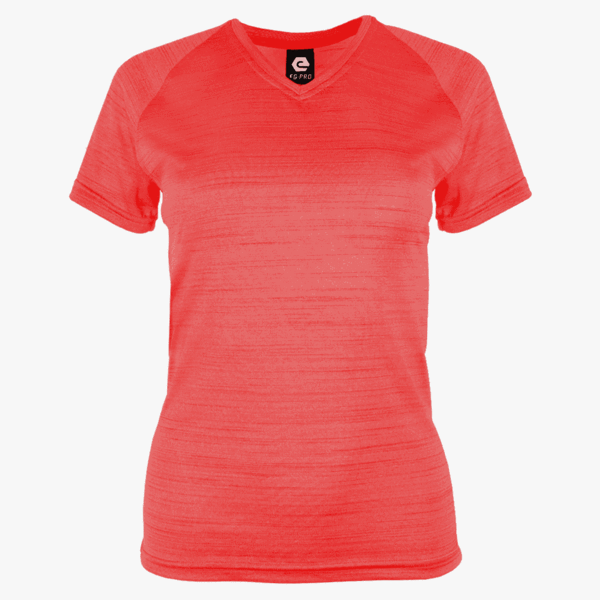 #G122 / Defender Heather Women's V-Neck Tee 4