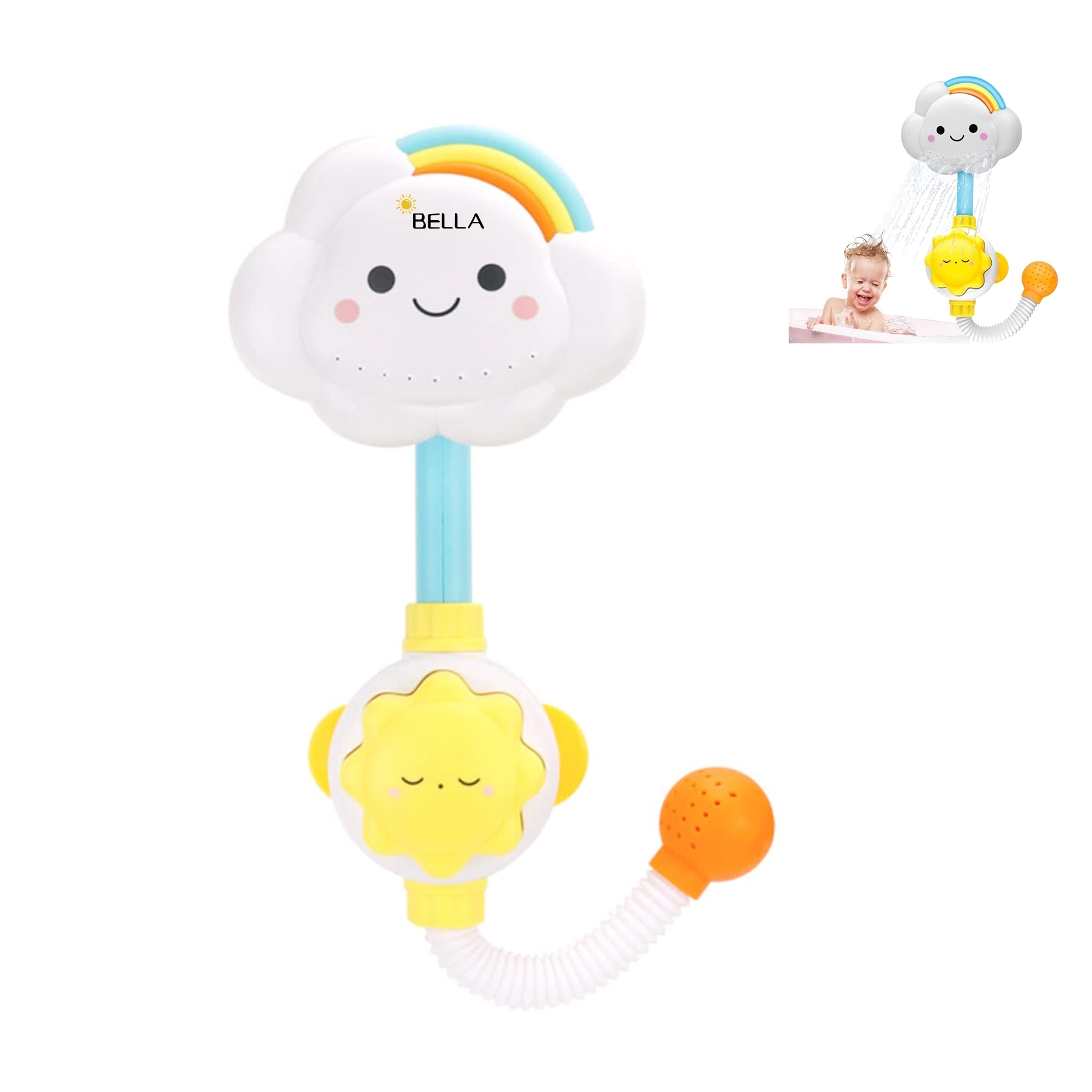 Baby Bath Spray Water Shower Toy Lovely Cloud Rainbow 2