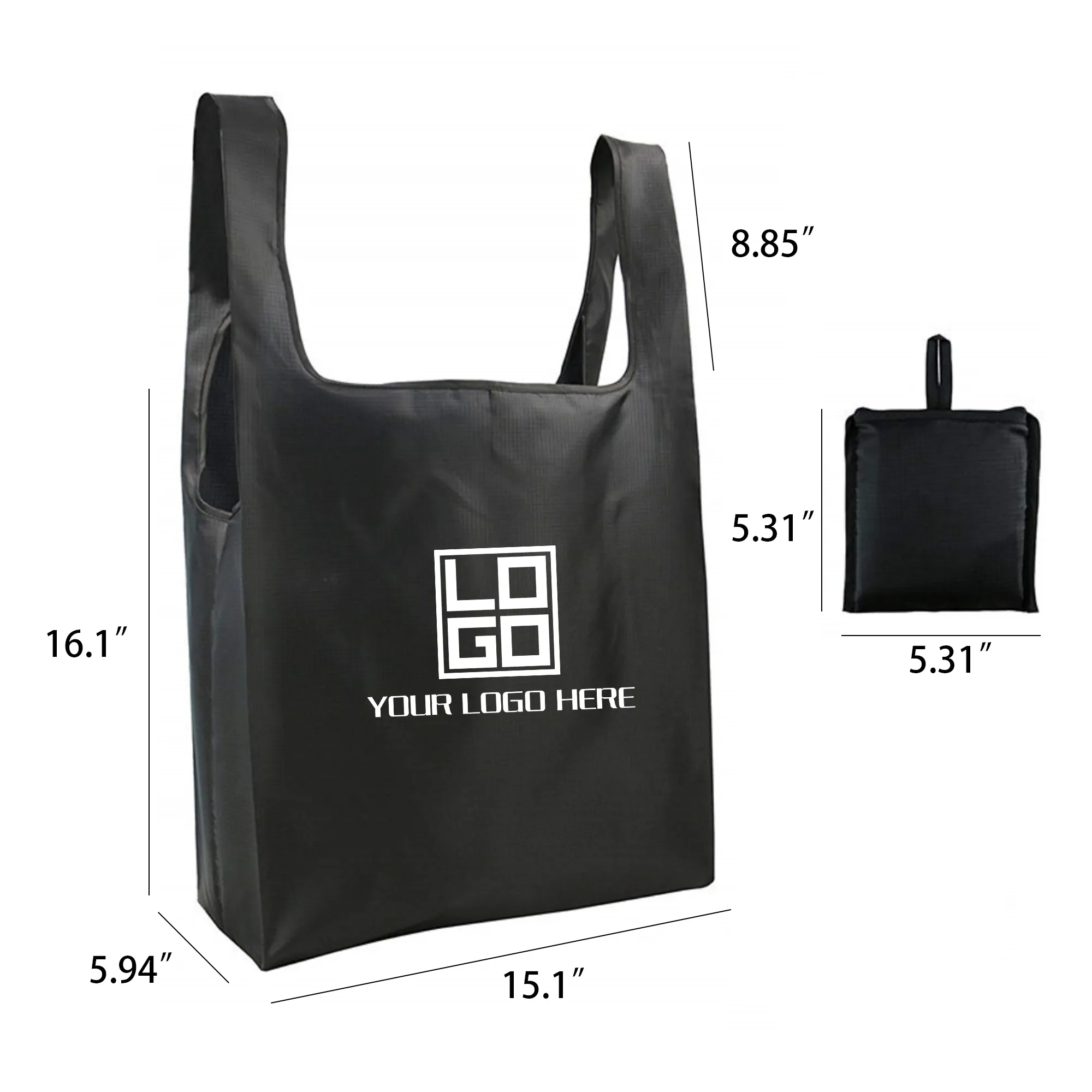 Tide Twister Polyester Folding Tote Bag