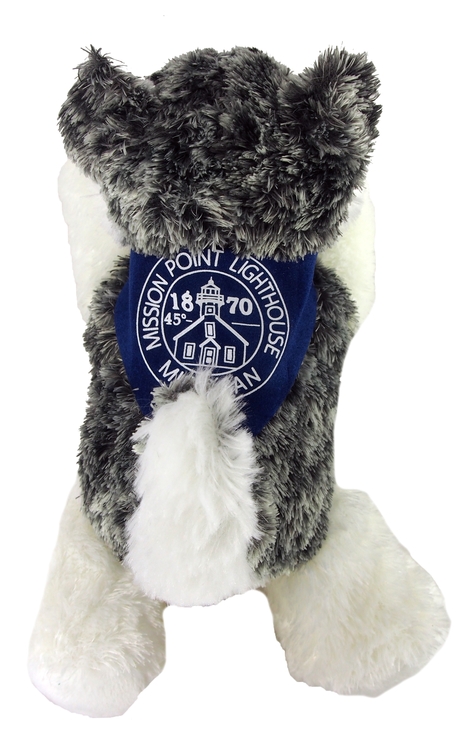 8" Mush Husky with bandana and one color imprint 2