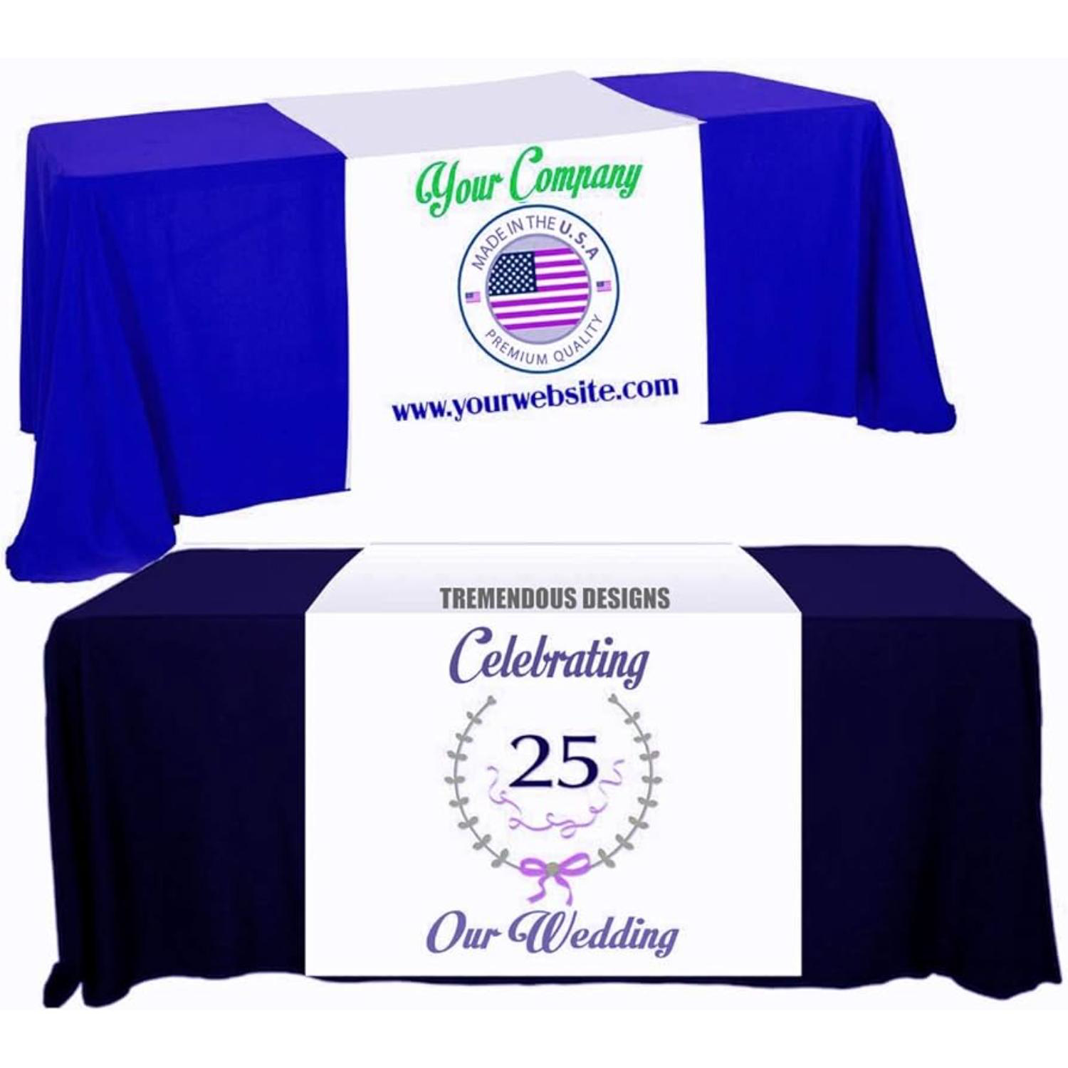 Custom 32"Wide Dye Sublimated Satin Table Runner 1
