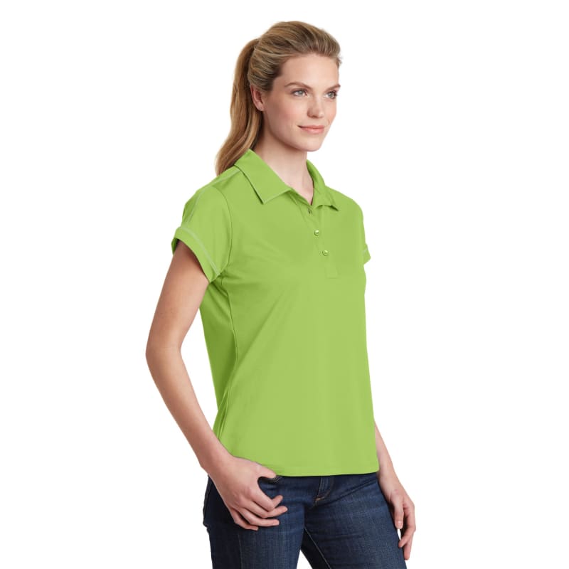 Sport-Tek Women's Contrast Stitch Micropique Sport-Wick Polo. 6