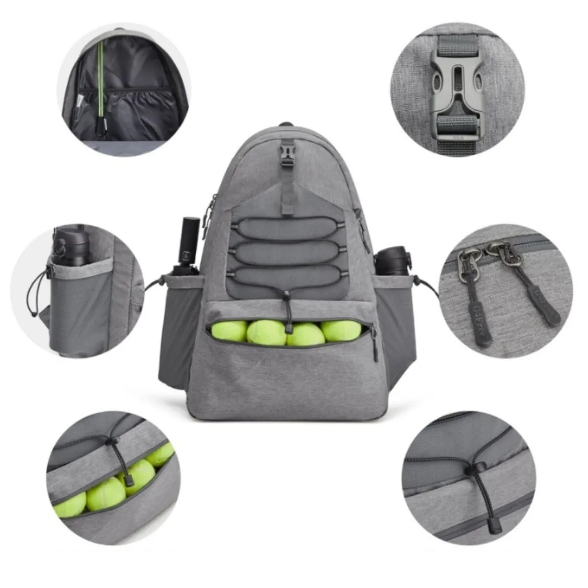 MultiFunctional Tennis & Sports Backpack W/ Shoe Compartment 6