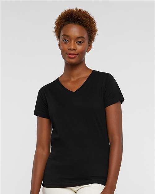 Women's Fine Jersey V-Neck Tee - 3507 38