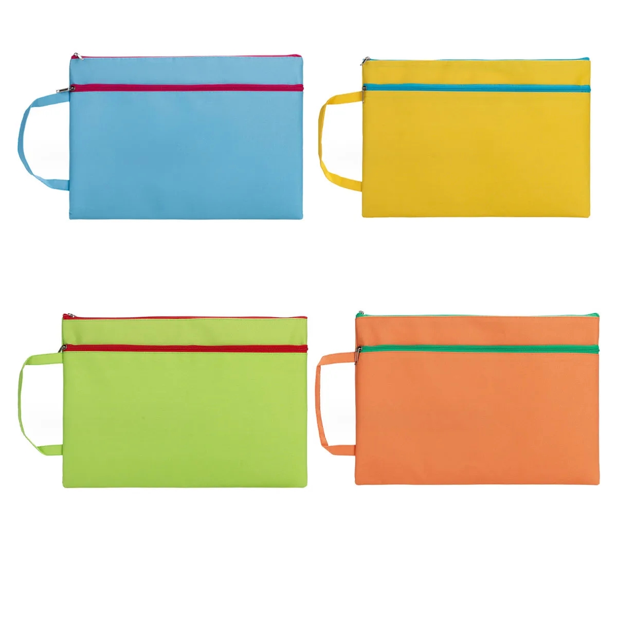 Portable A4 Handle Zipper File Bags All Over Printing 3