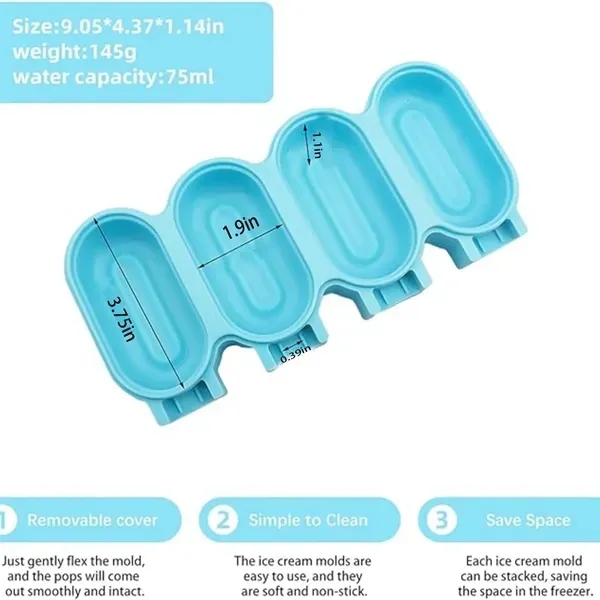 Silicone Popsicle Molds - Stackable Design 3