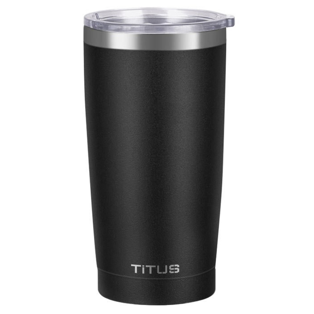 TiTUS® Double Wall Insulated Tumbler & Chrome Trim Pen Gift Set