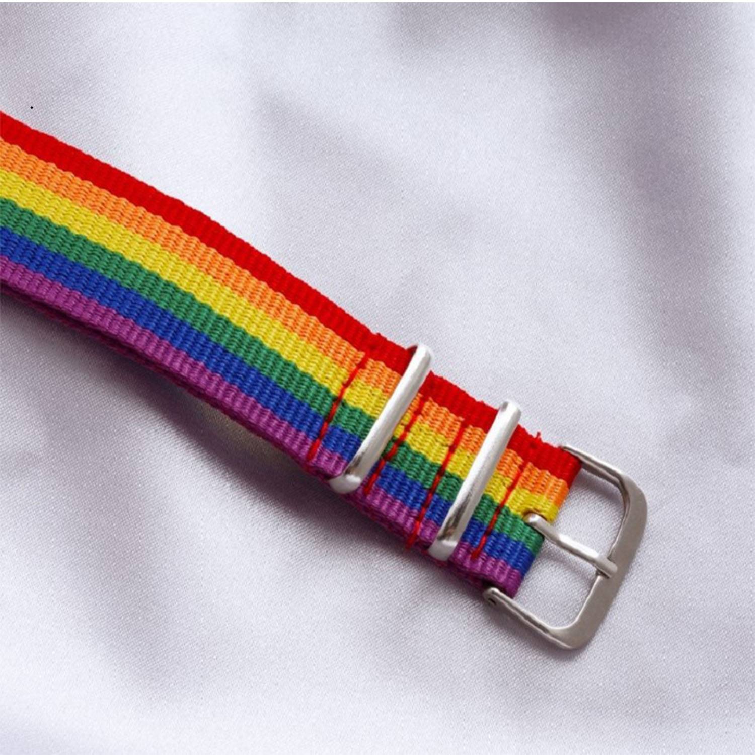 LGBT Rainbow Braided Bracelet Pride Wristband Adjustable 5