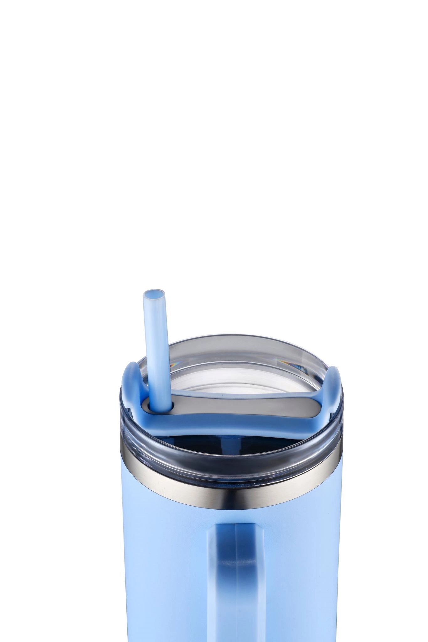 40oz Stainless Travel Mug w/ Handle and Straw 14