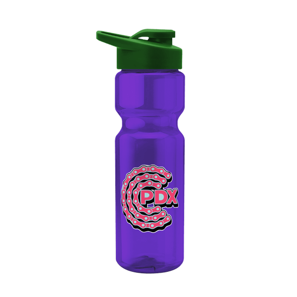 Blazer 28oz Transparent Bike Bottle w/Drink-thru Lid 2440