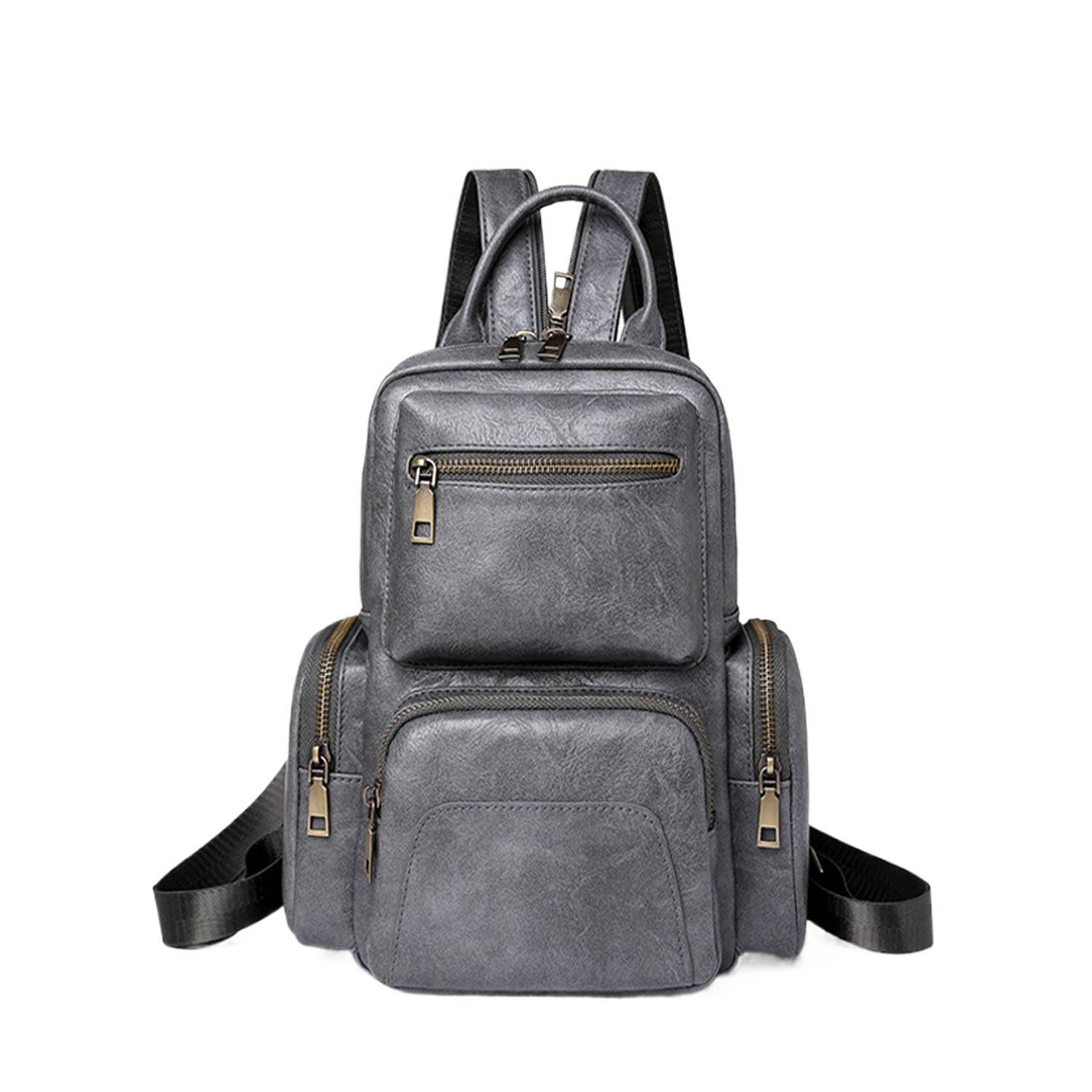 PU Leather Convertible Crossbody Backpack 5