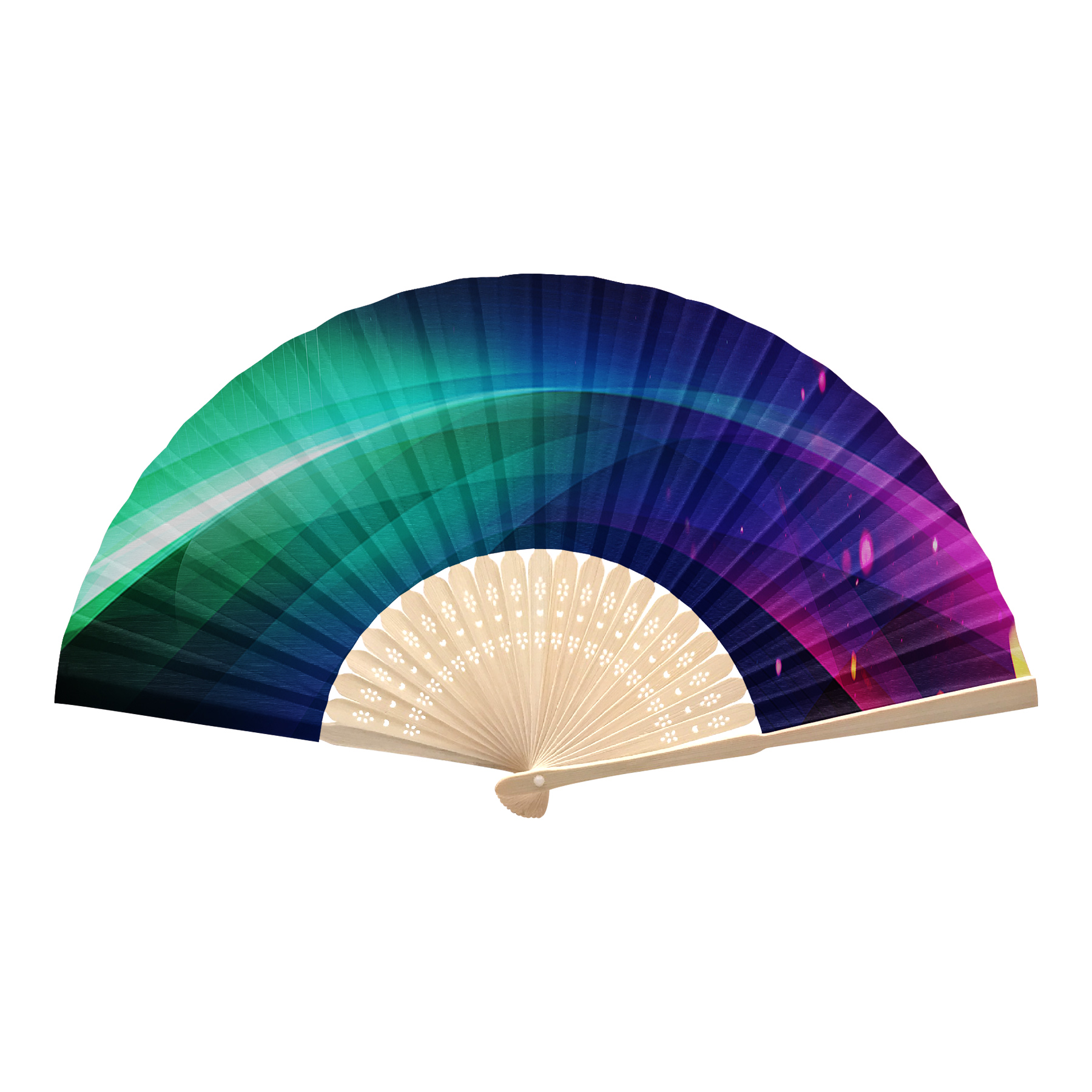 Bamboo Handle Folding Fans 26