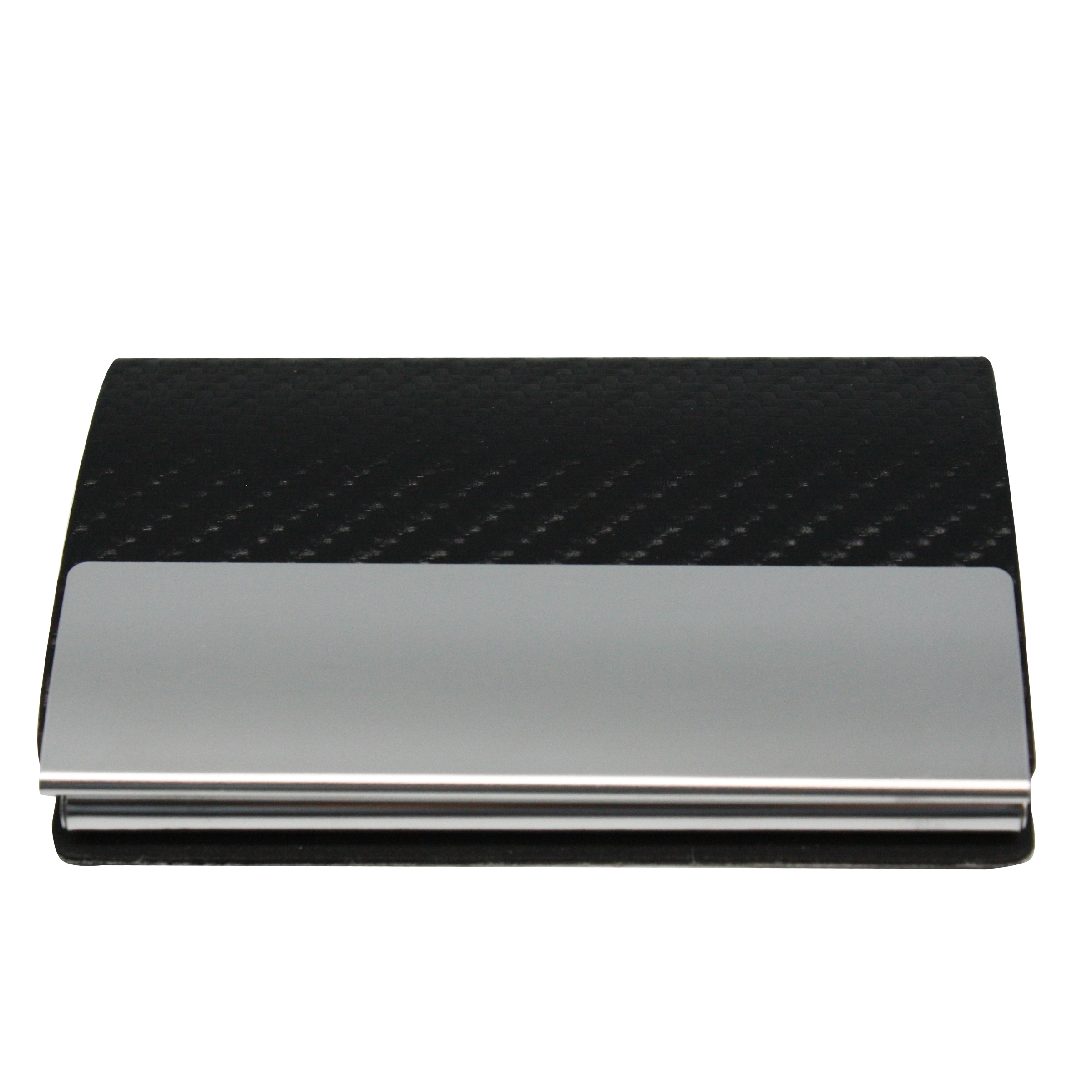 Faux Leather Stainless Steel Business Card Case & Holder 2