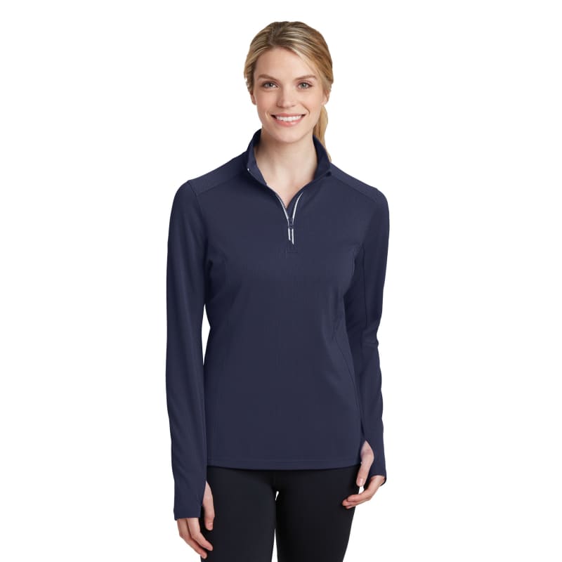 Sport-Tek Women's Sport-Wick Textured 1/4-Zip Pullover. 9