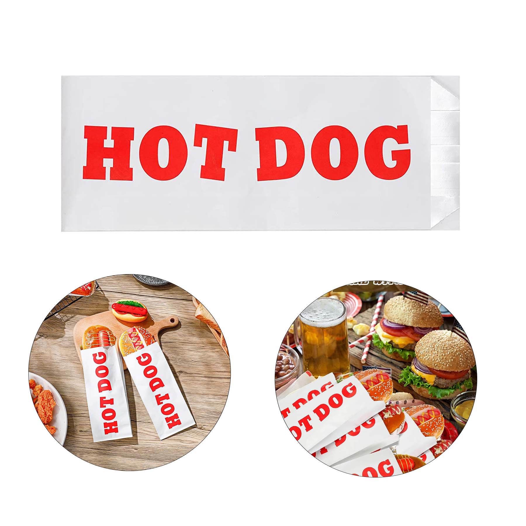  Foil Hot Dog Sleeves