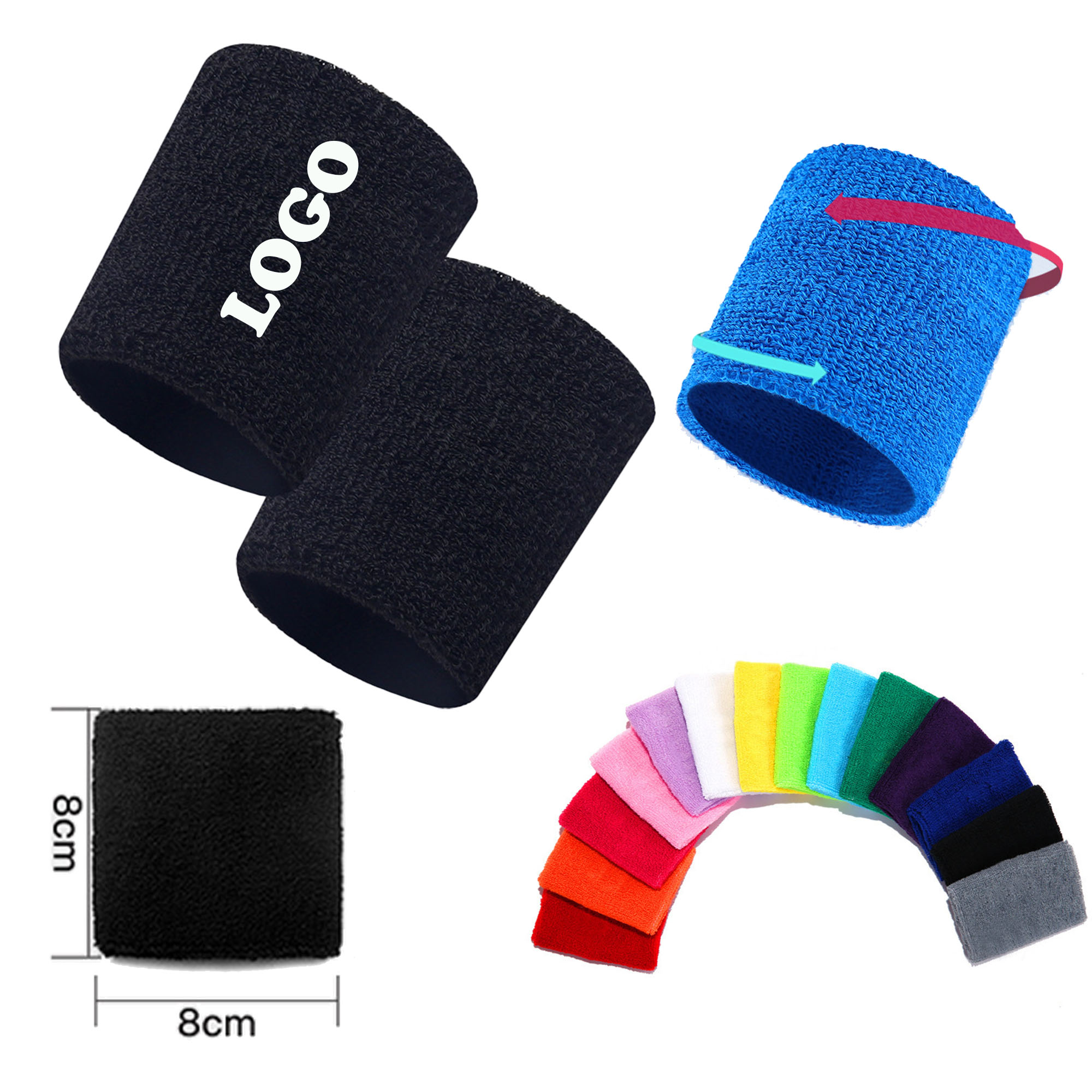 MOQ 10 pcs Sweat Wristbands 5