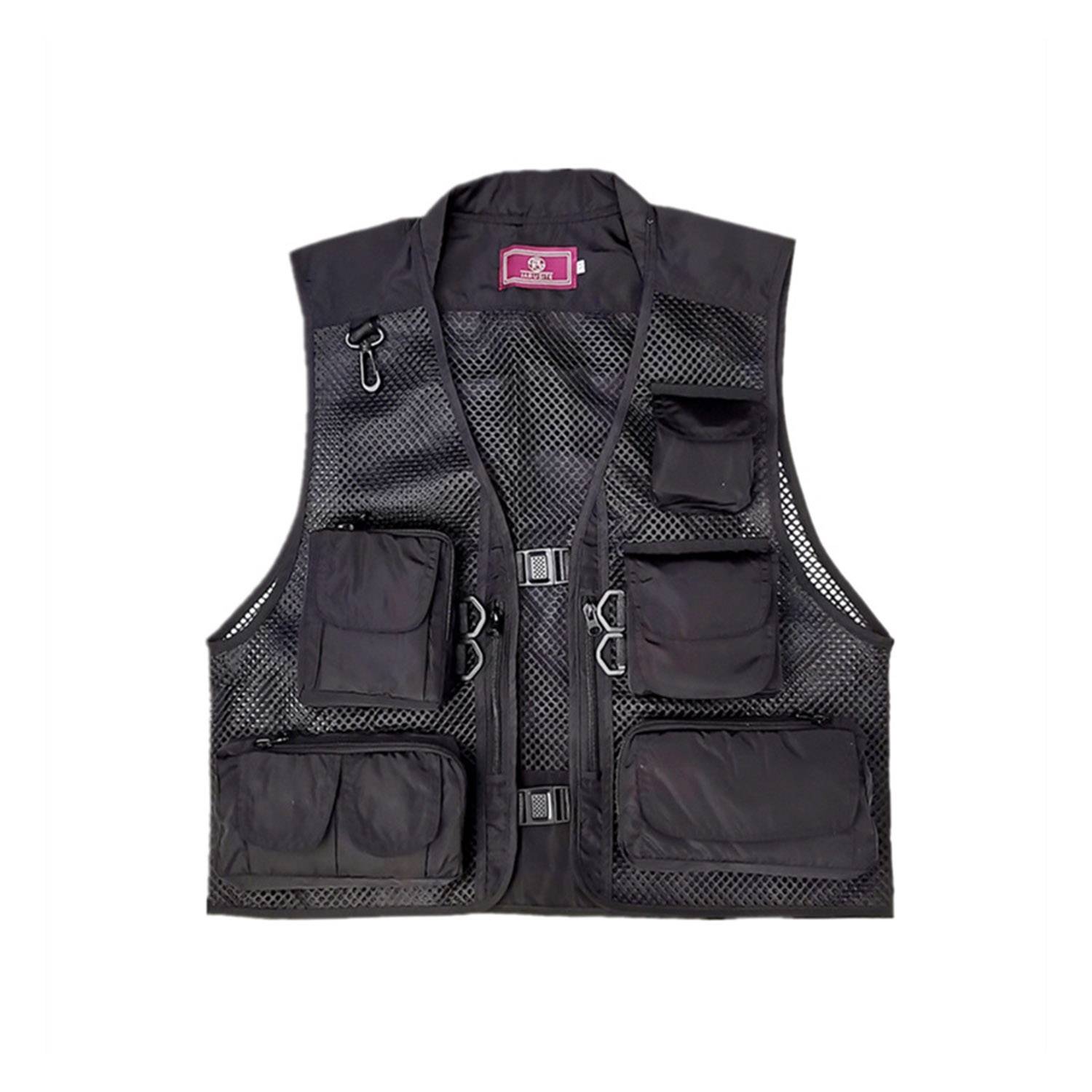 Unisex Mesh Breathable Fishing Vest Multi-Pockets Waistcoat 5
