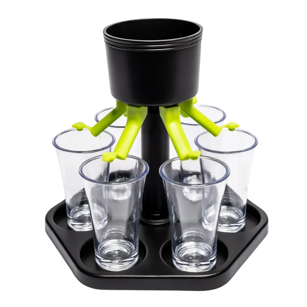 6 Glass Shot Dispenser with Tray 6
