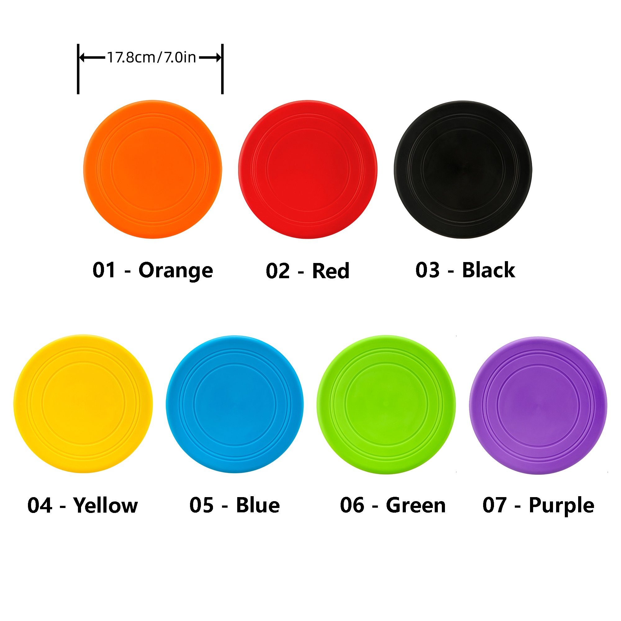 Dog Lover's Gift Flying Disc - Non-Toxic TPR Training Disc with 7 Vibrant Colors (Vet Recommended) 2