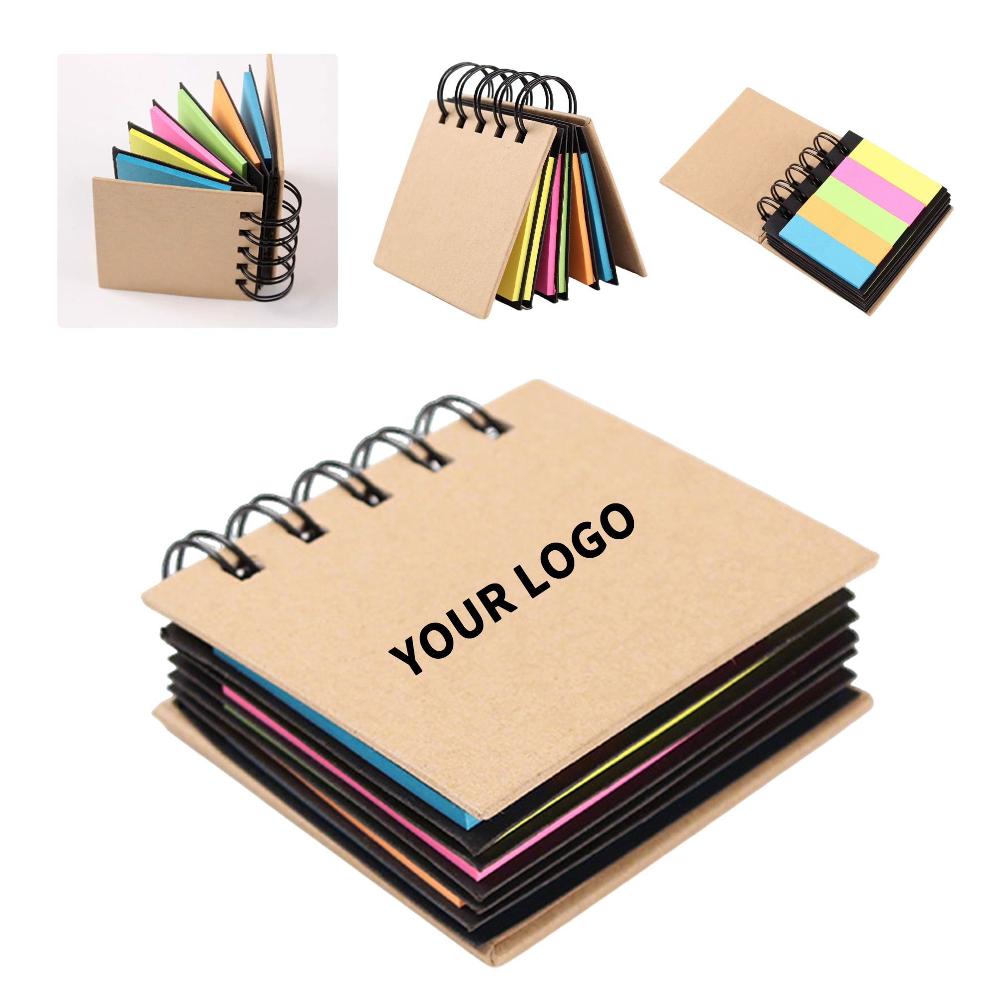 Spiral Sticky Note Book With Flags 3