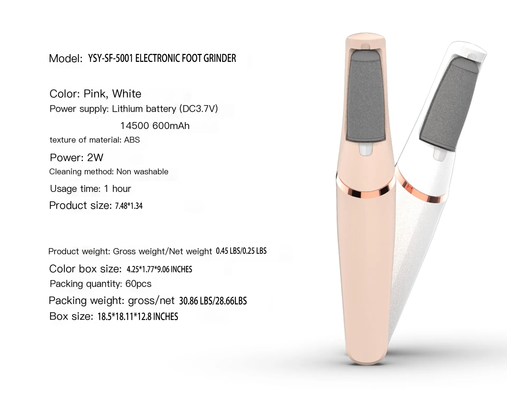 Rechargeable Electric Callus Remover for Pedicure 3