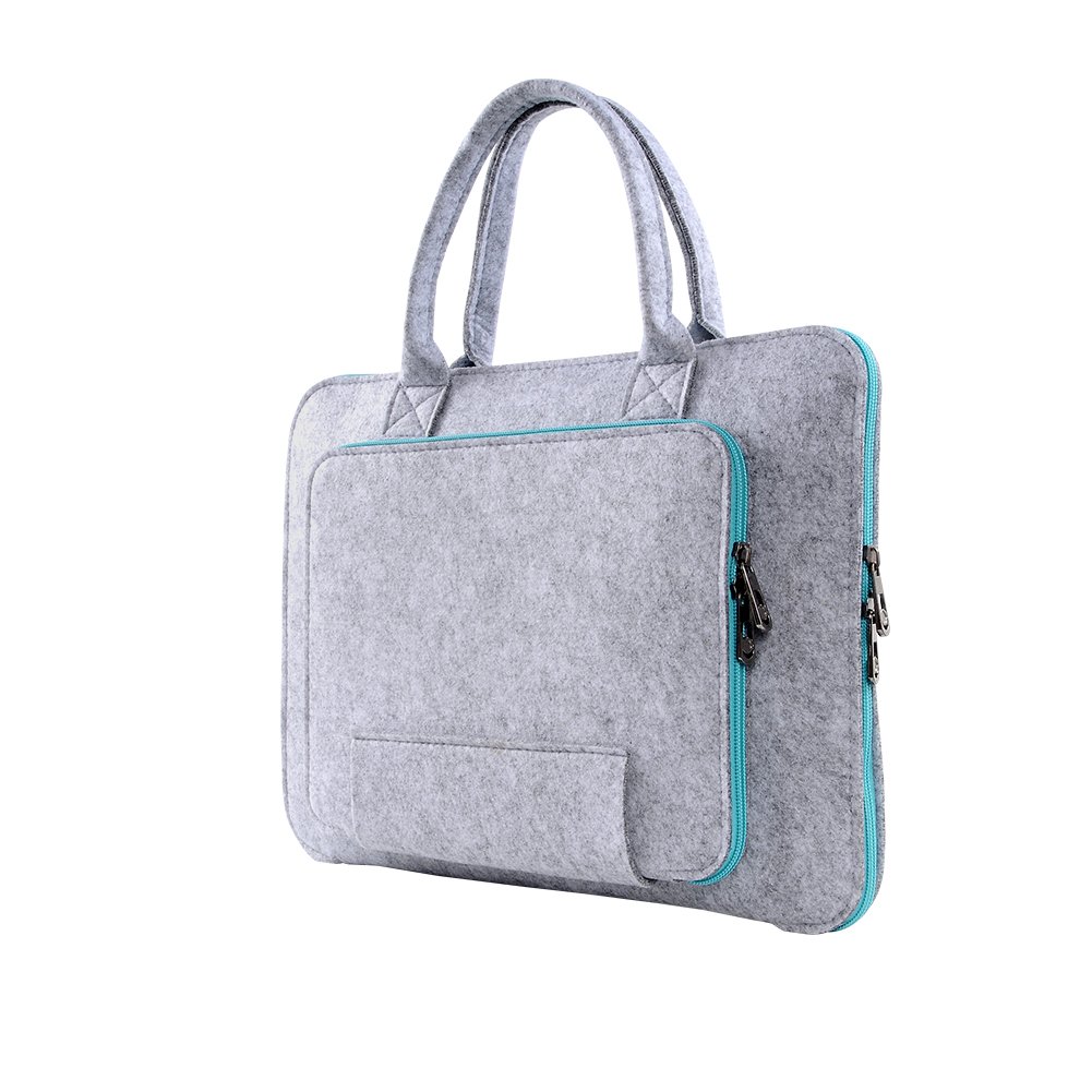 11.6" Felt Sleeve Case with handle & pocket for Laptop Tablet 1