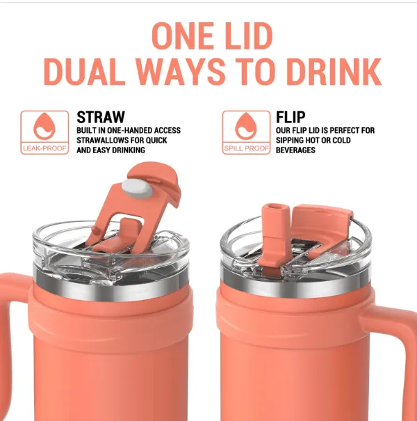 Insulated 40oz Tumbler with Handle 1