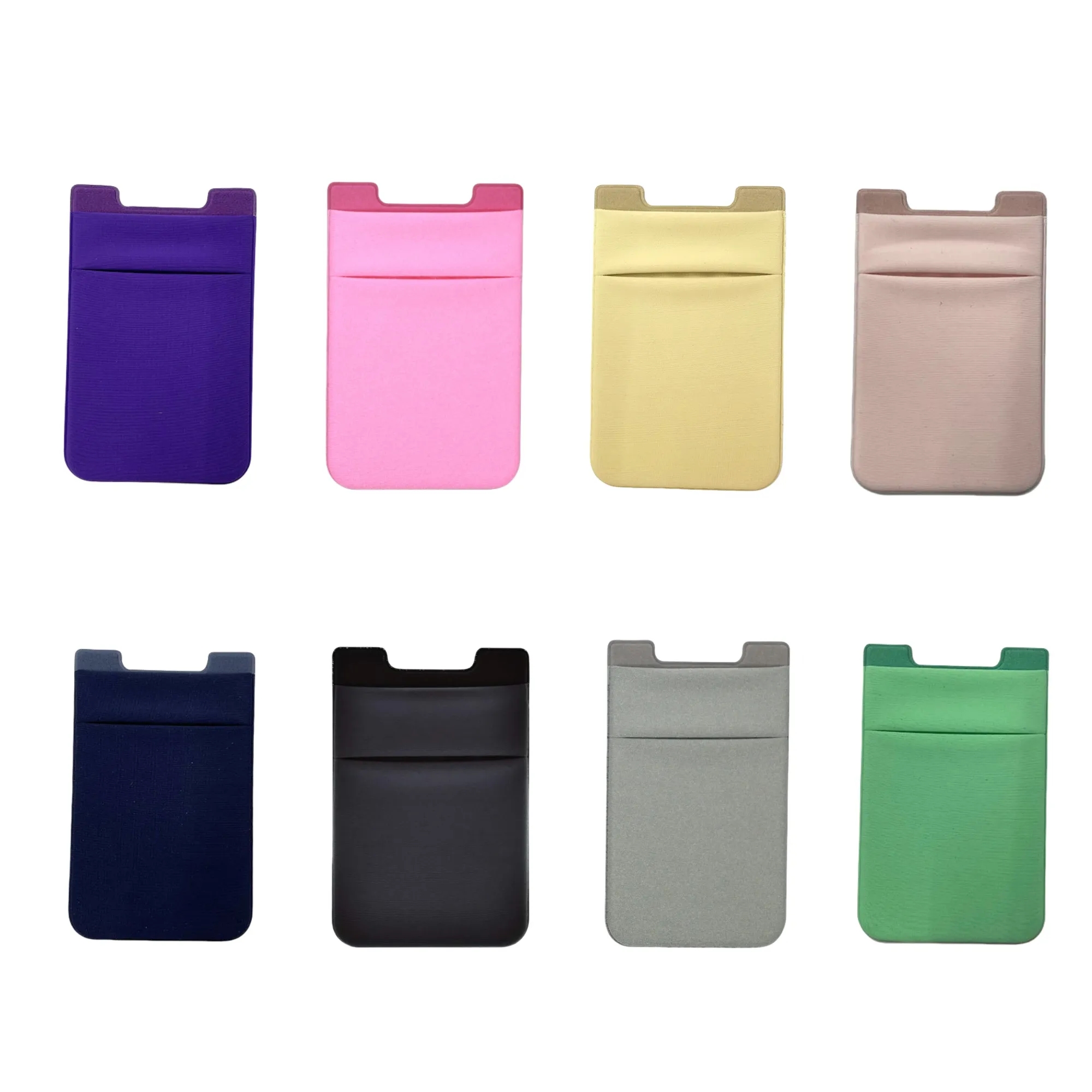 Strech Phone Wallet Card Holder Pouch With Soft Adhesive 5