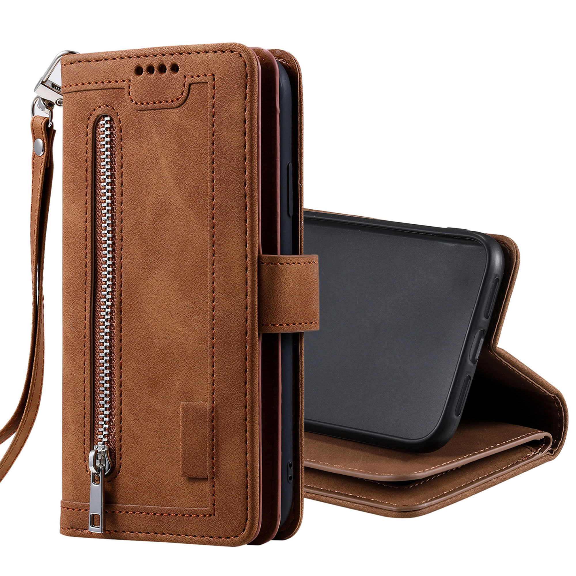 Leather Stylish Wallet Case With Zipper And Card Storage 3